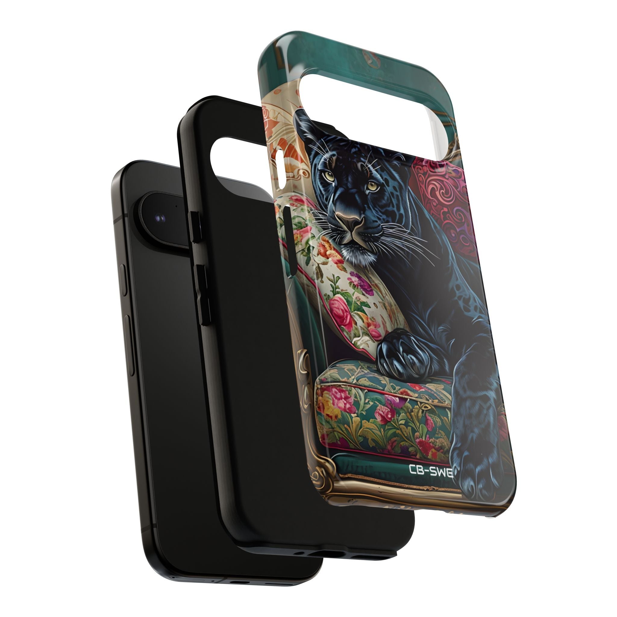 Panther on Vintage Chaise - Google Pixel Case