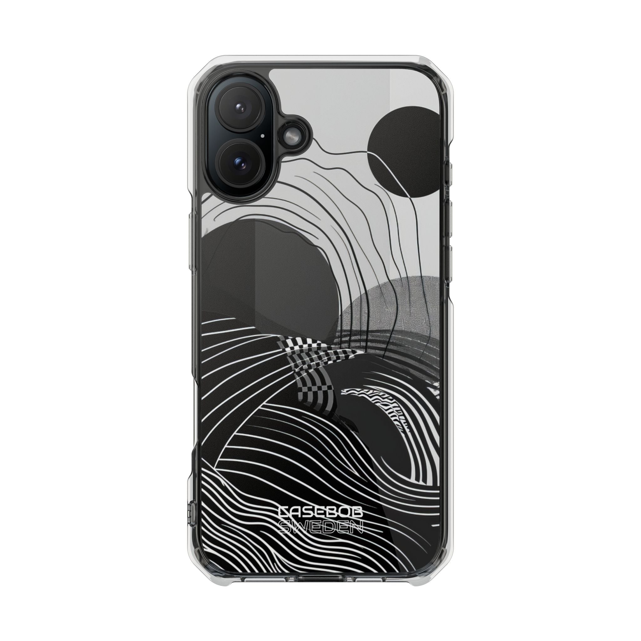 Monochrome Motion Flow iPhone 16 - Impact Clear+