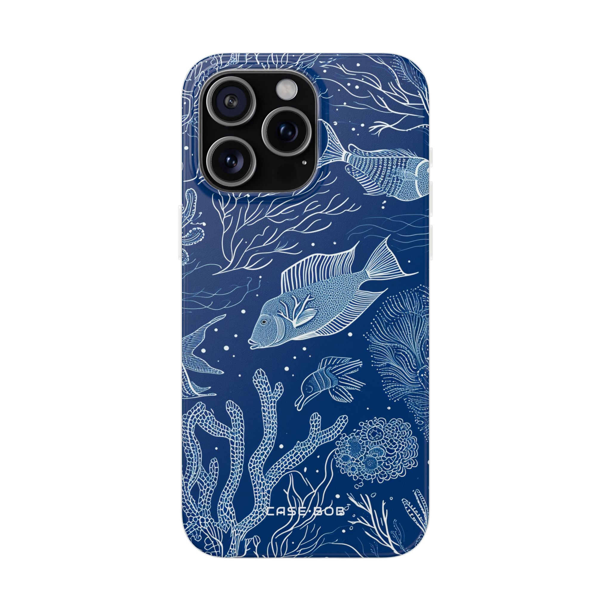 Navy Scale Reef iPhone 15 Pro Max Case - Soft
