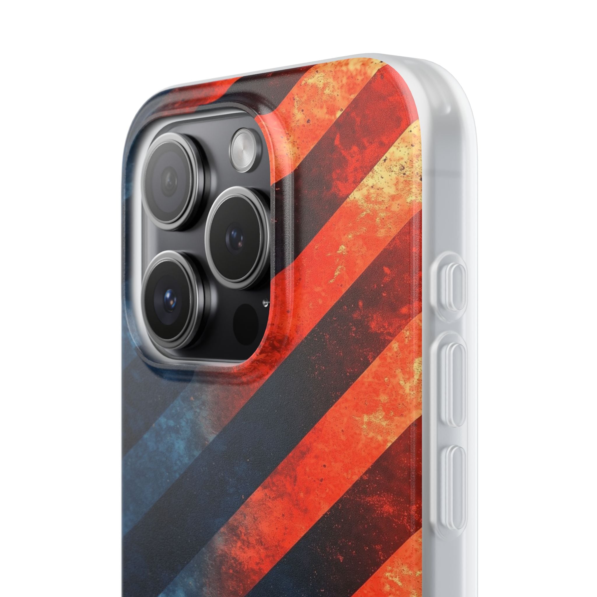 Diagonal Stripes Blaze iPhone 15 Pro Case - Soft