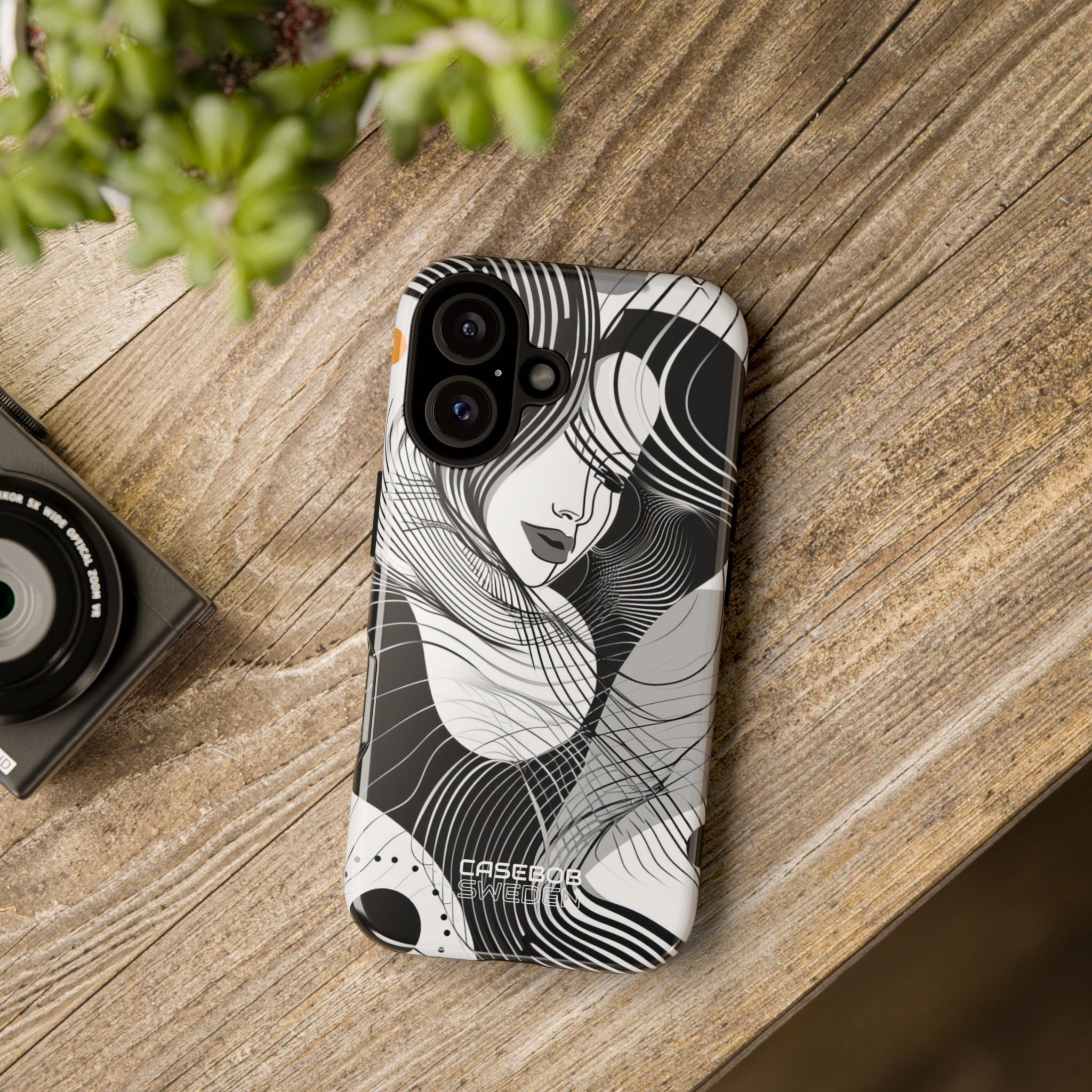Orange Wave Motion iPhone 16 - Tough