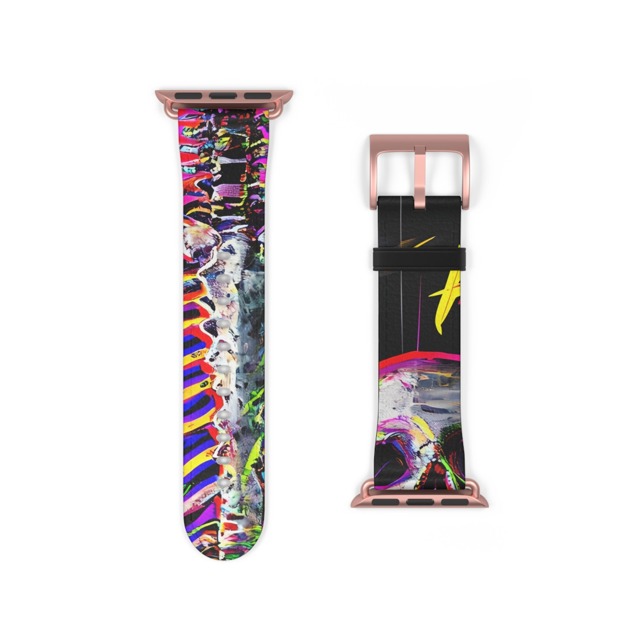 Neon Skeleton Laughter - Watch Band