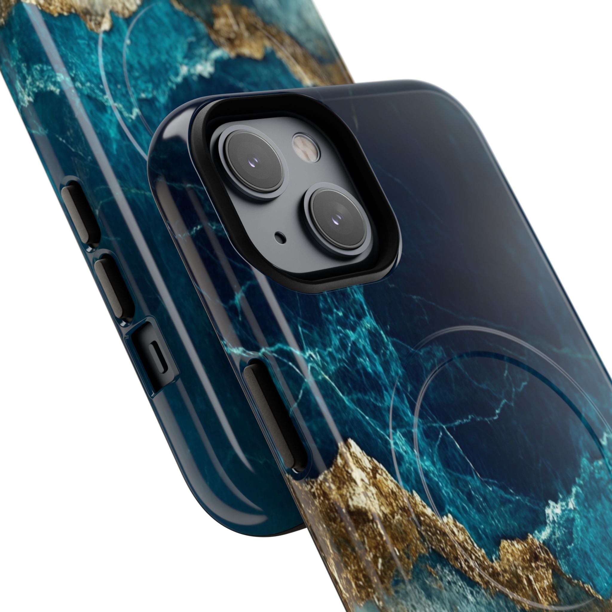 Jagged Gold Split iPhone 14 Case - Tough+