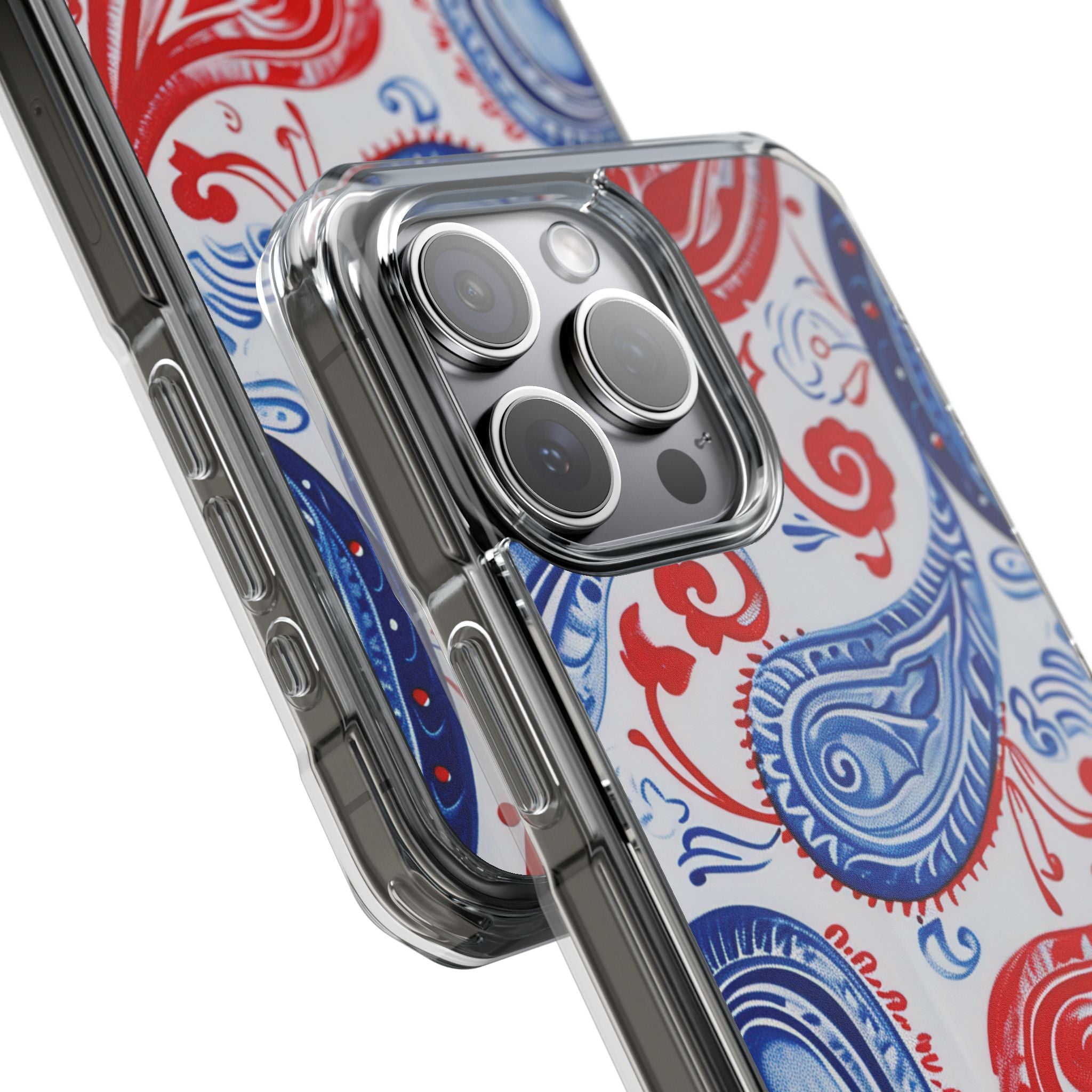Vibrant Paisley Swirls iPhone 15 - Impact Clear+