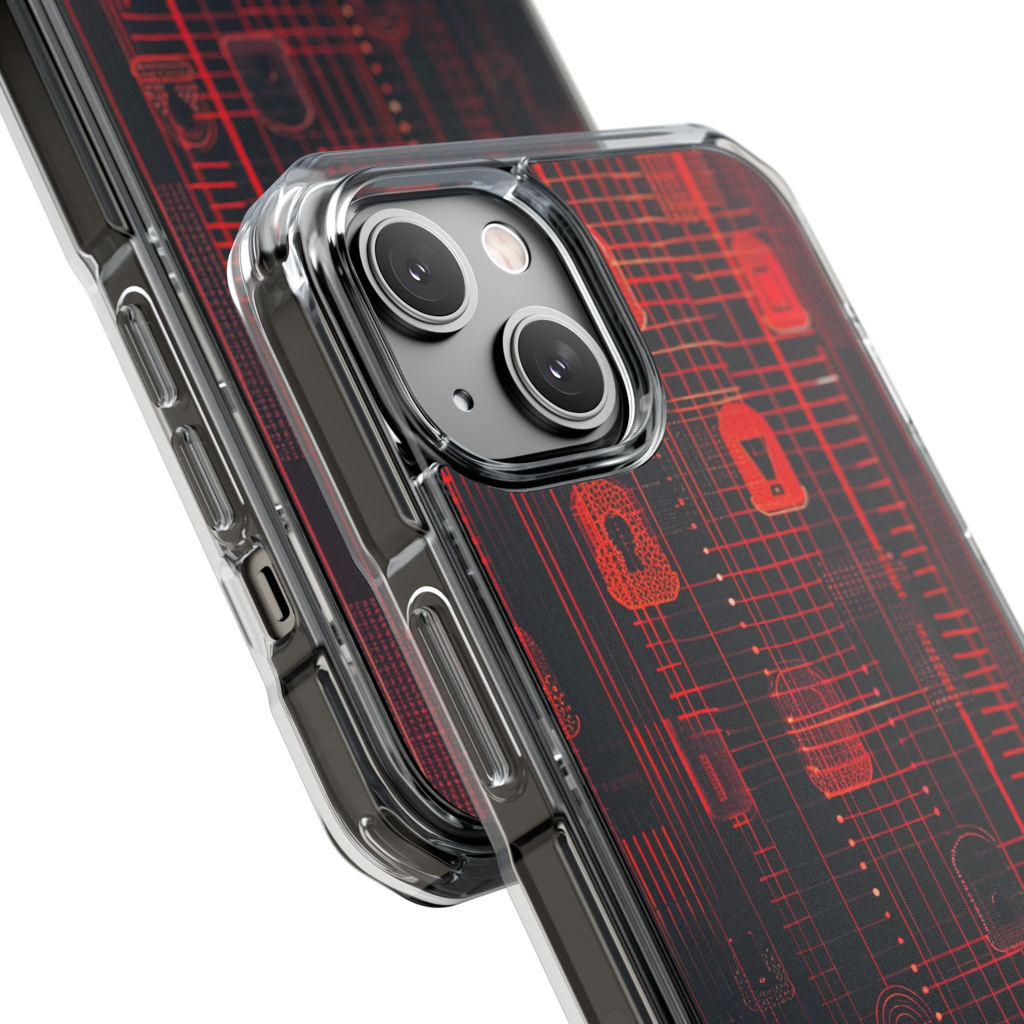 Cyber Locks Grid iPhone 14 - Impact Clear+