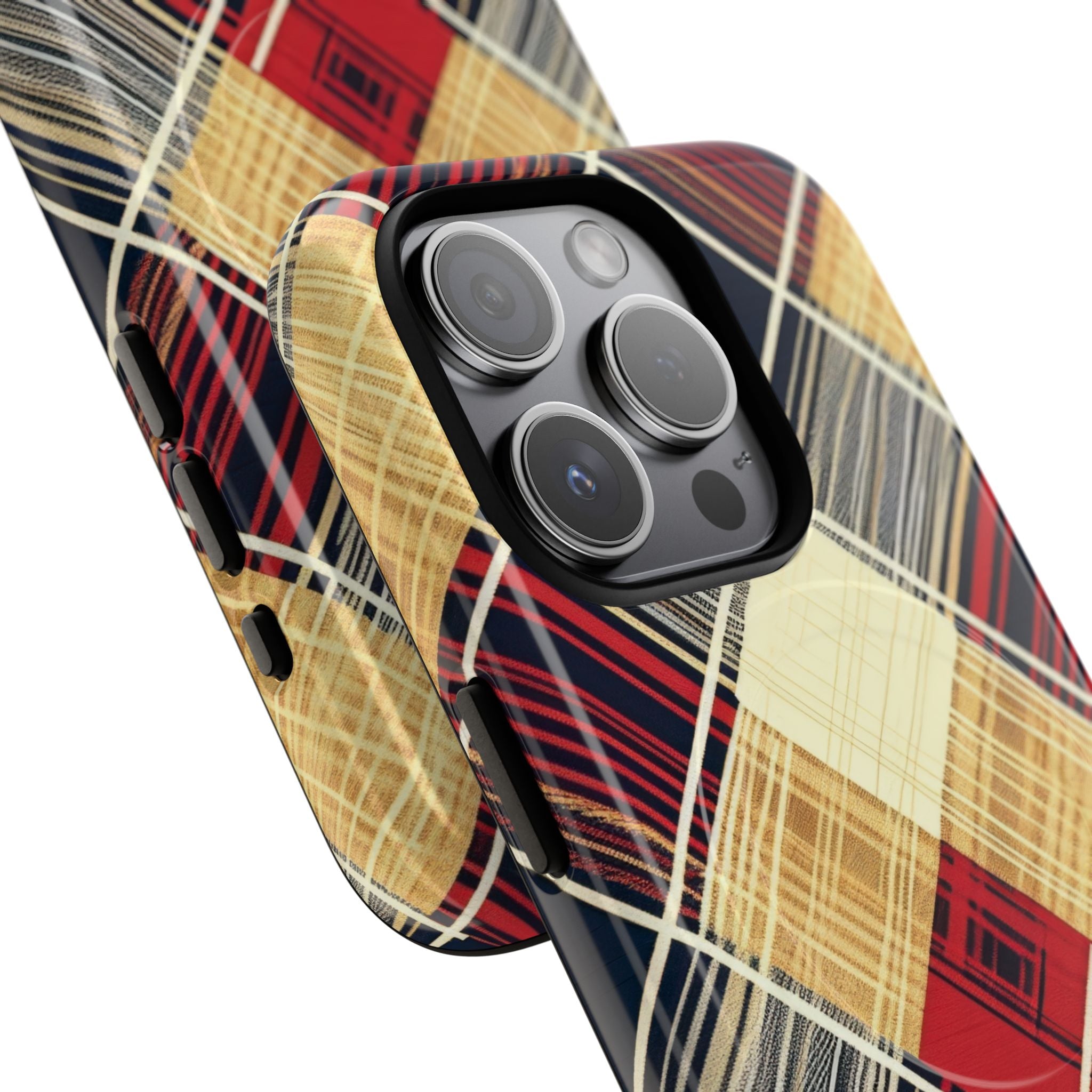 Plaid Diamond Tapestry iPhone 15 - Tough+