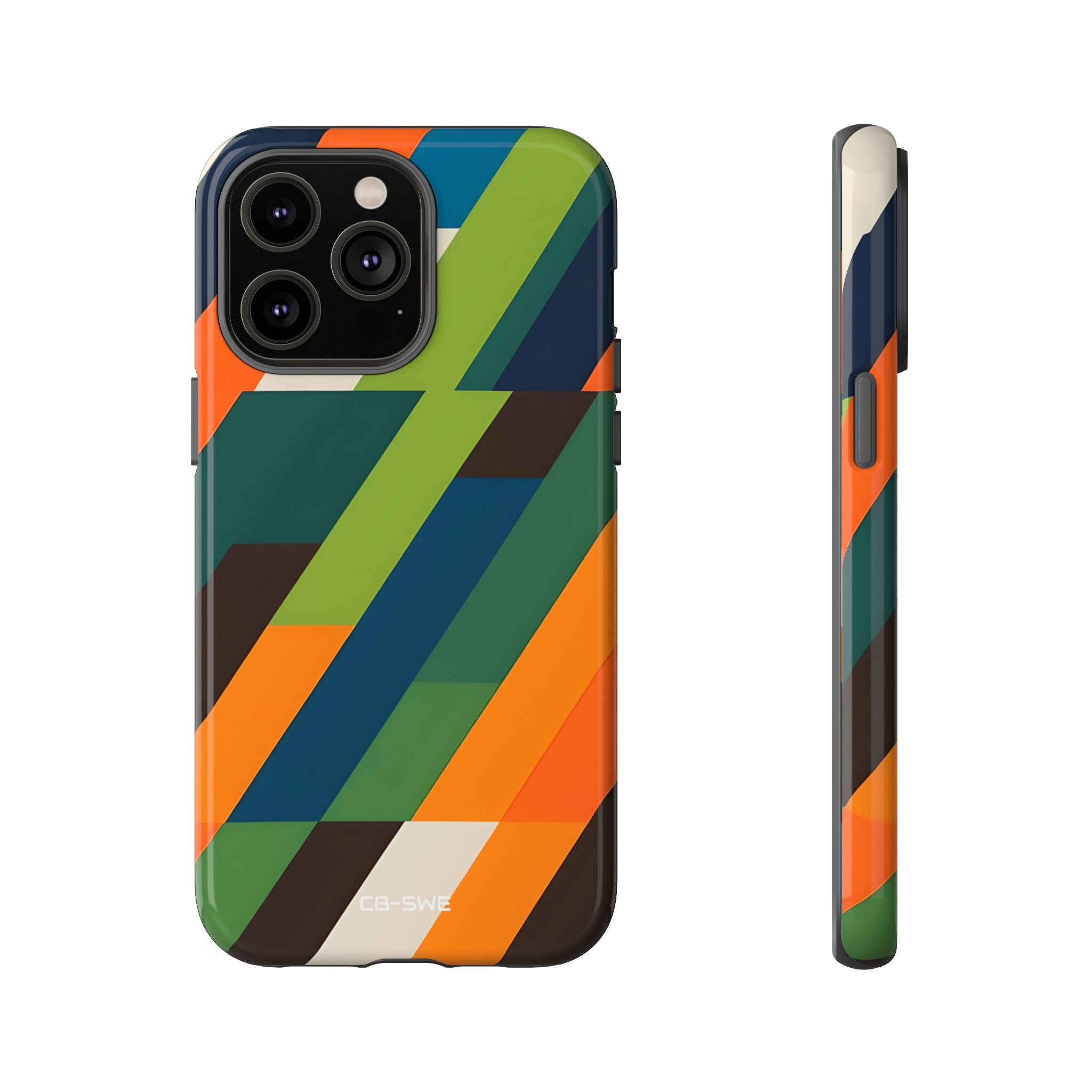 Geometric Color Intersection - iPhone Case