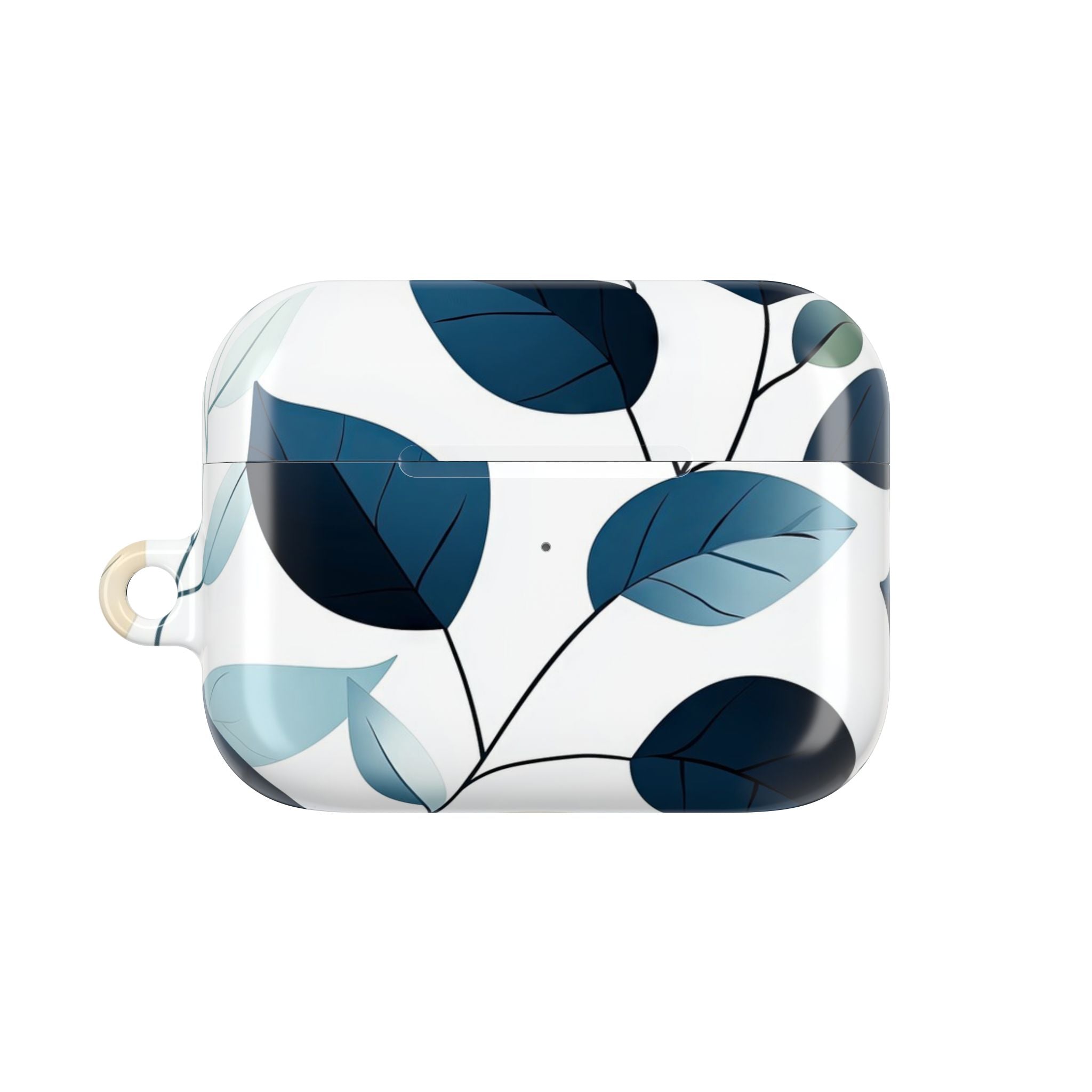 Navy Leaf Veins - AirPods Case