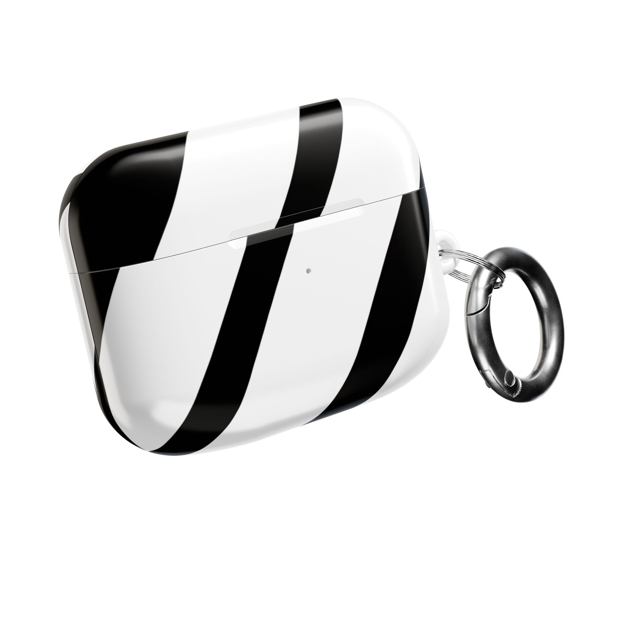 Diagonaaliraitoja Mustavalkoinen - AirPods Case