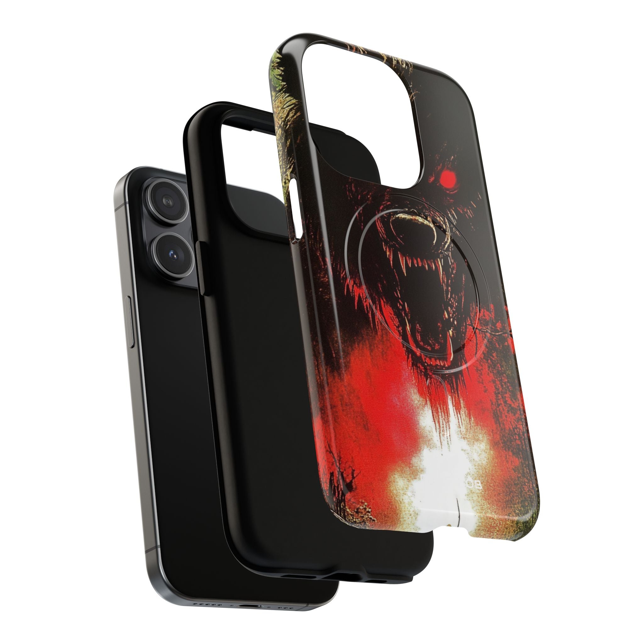 Crimson Wolf iPhone 15 Pro Case - Tough+
