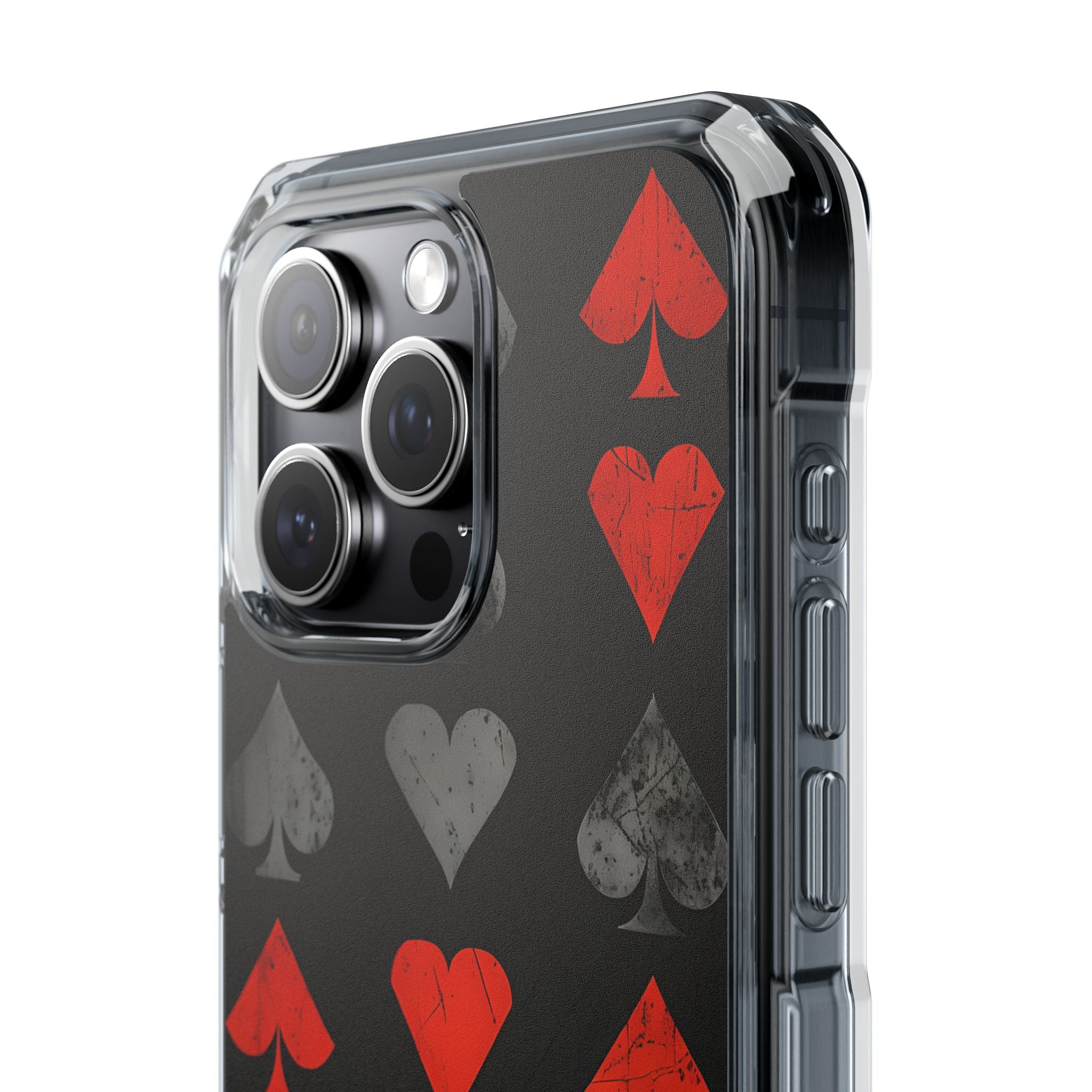 Playing Card Suits Gothic Flair iPhone 15 - Impact Clear+
