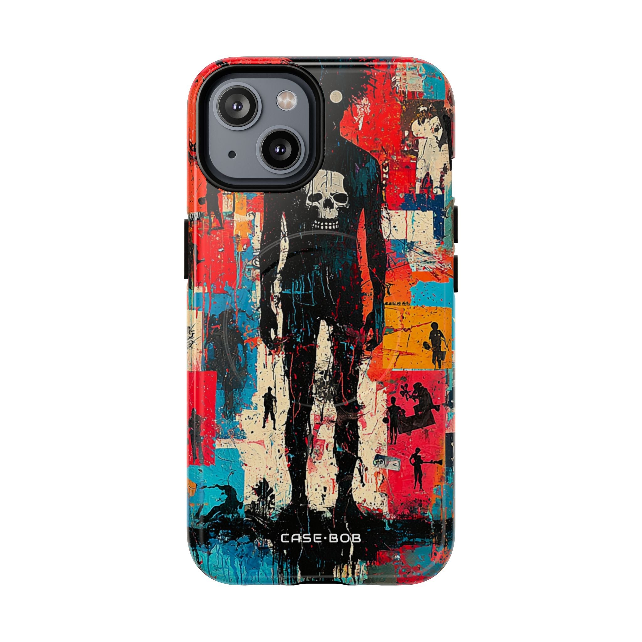 Spiky Skull Silhouette iPhone 14 Case - Tough+