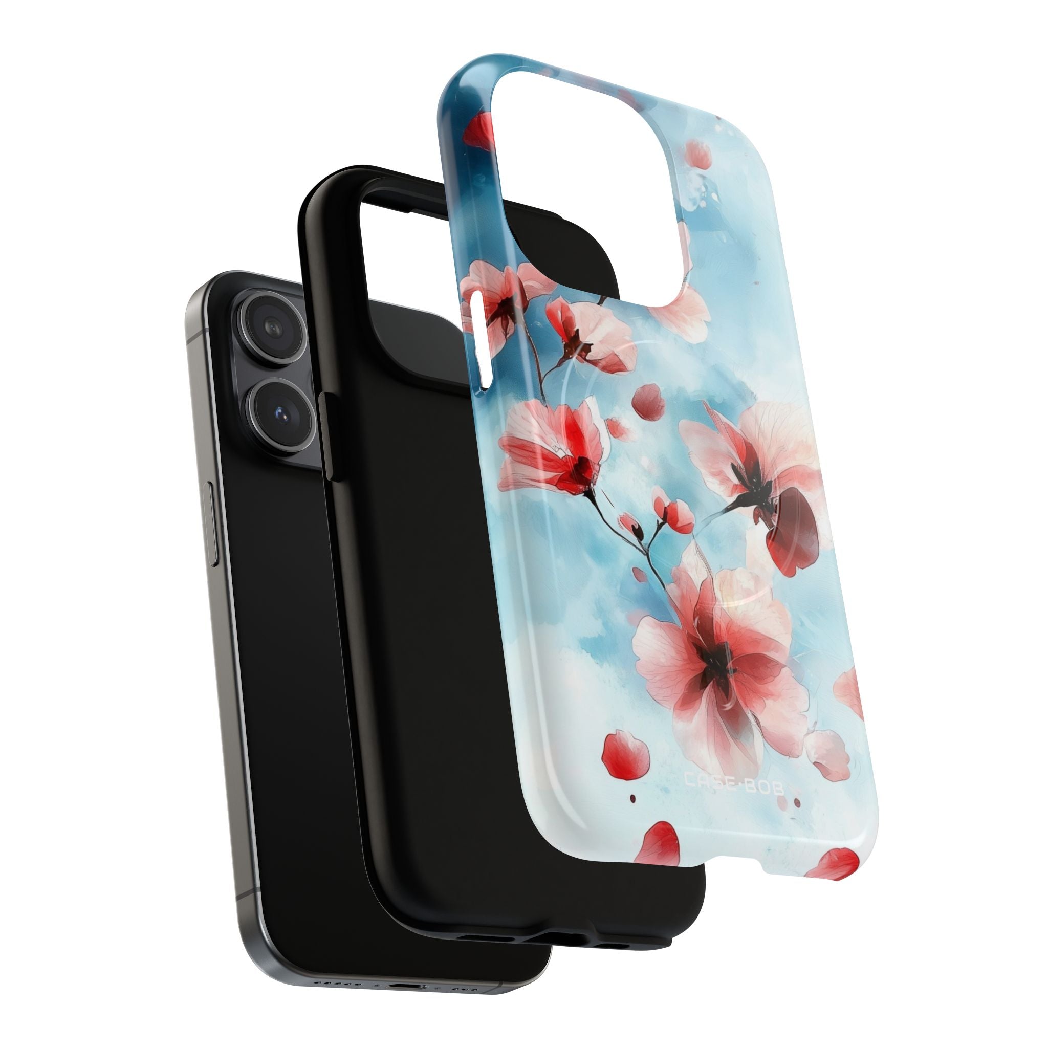 Pink Blossom Drift iPhone 15 Pro Case - Tough+