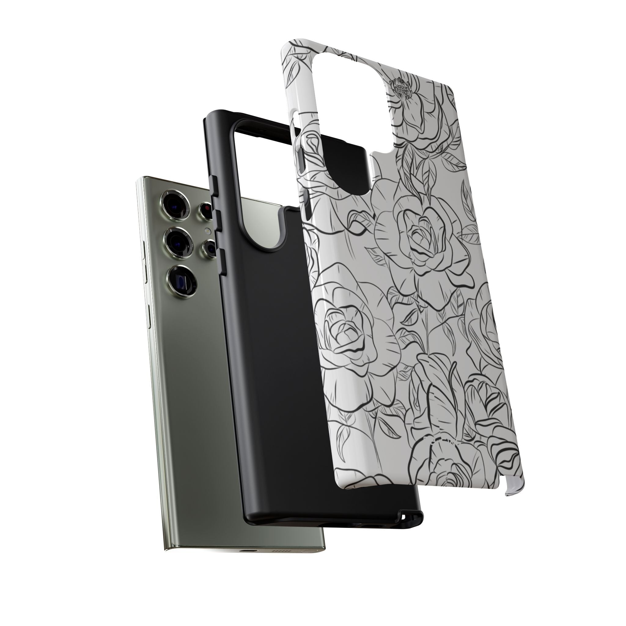 Intricate Rose Sketches - Samsung Case