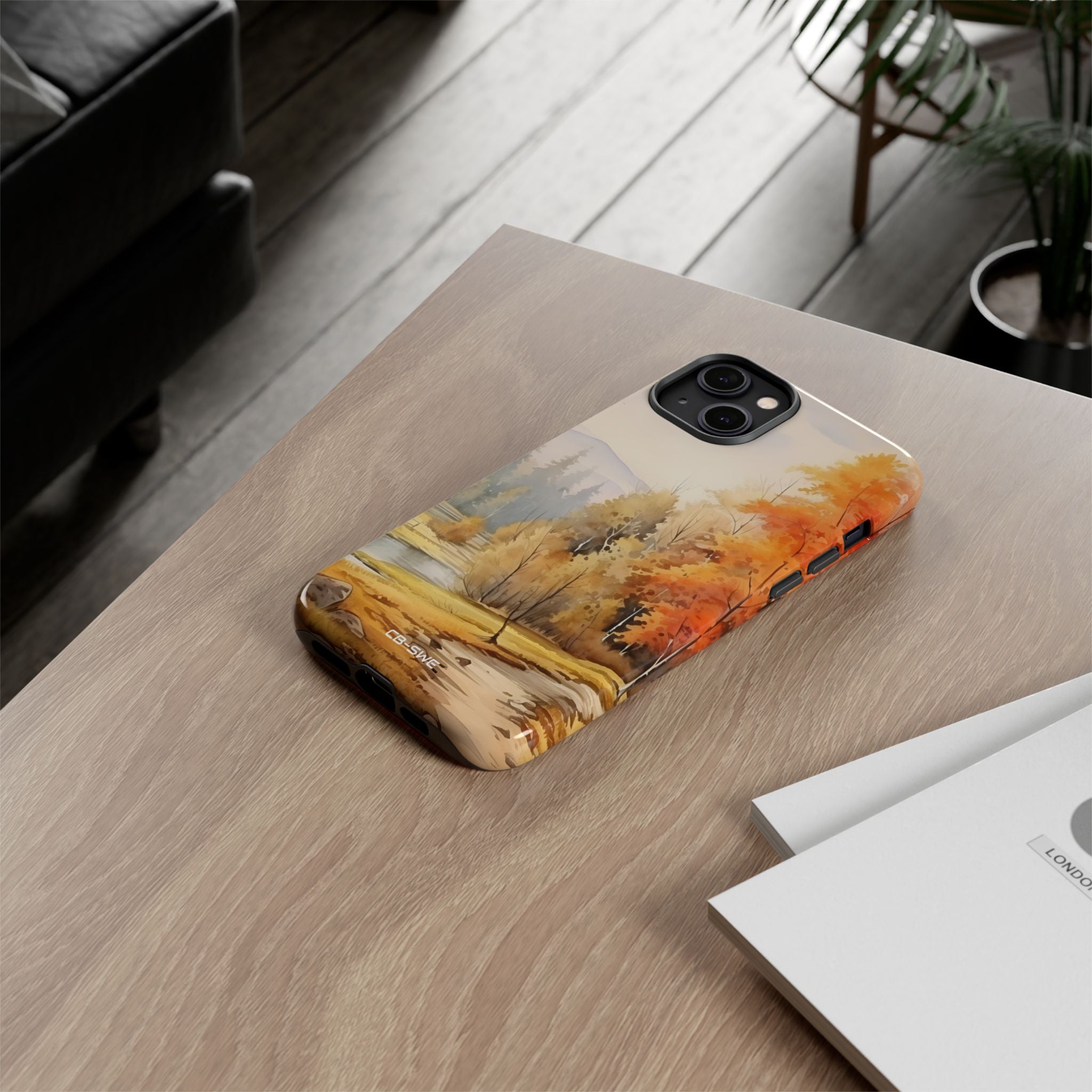Golden Leaves Drift - iPhone Case