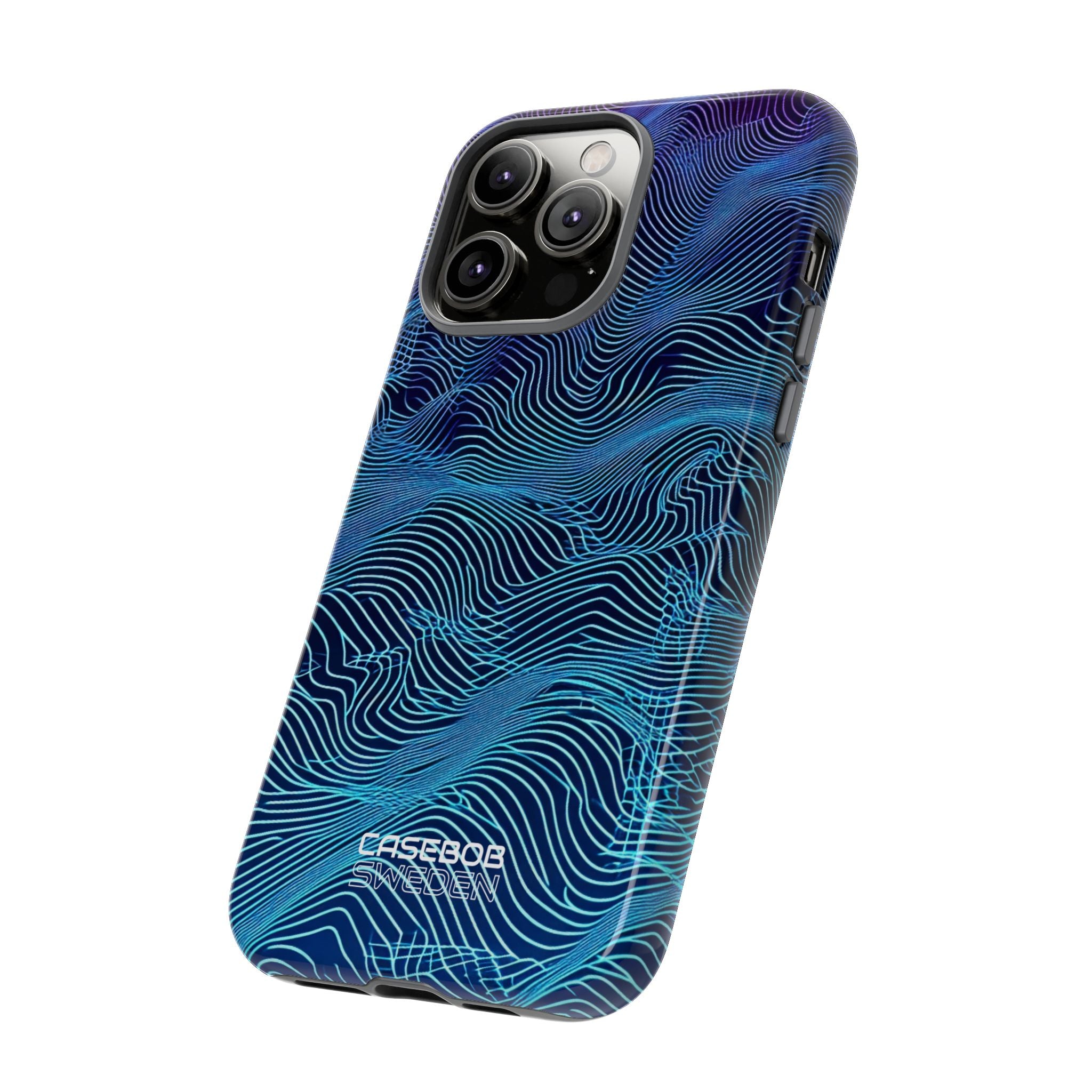 Neon Waves Flow iPhone 14 - Tough