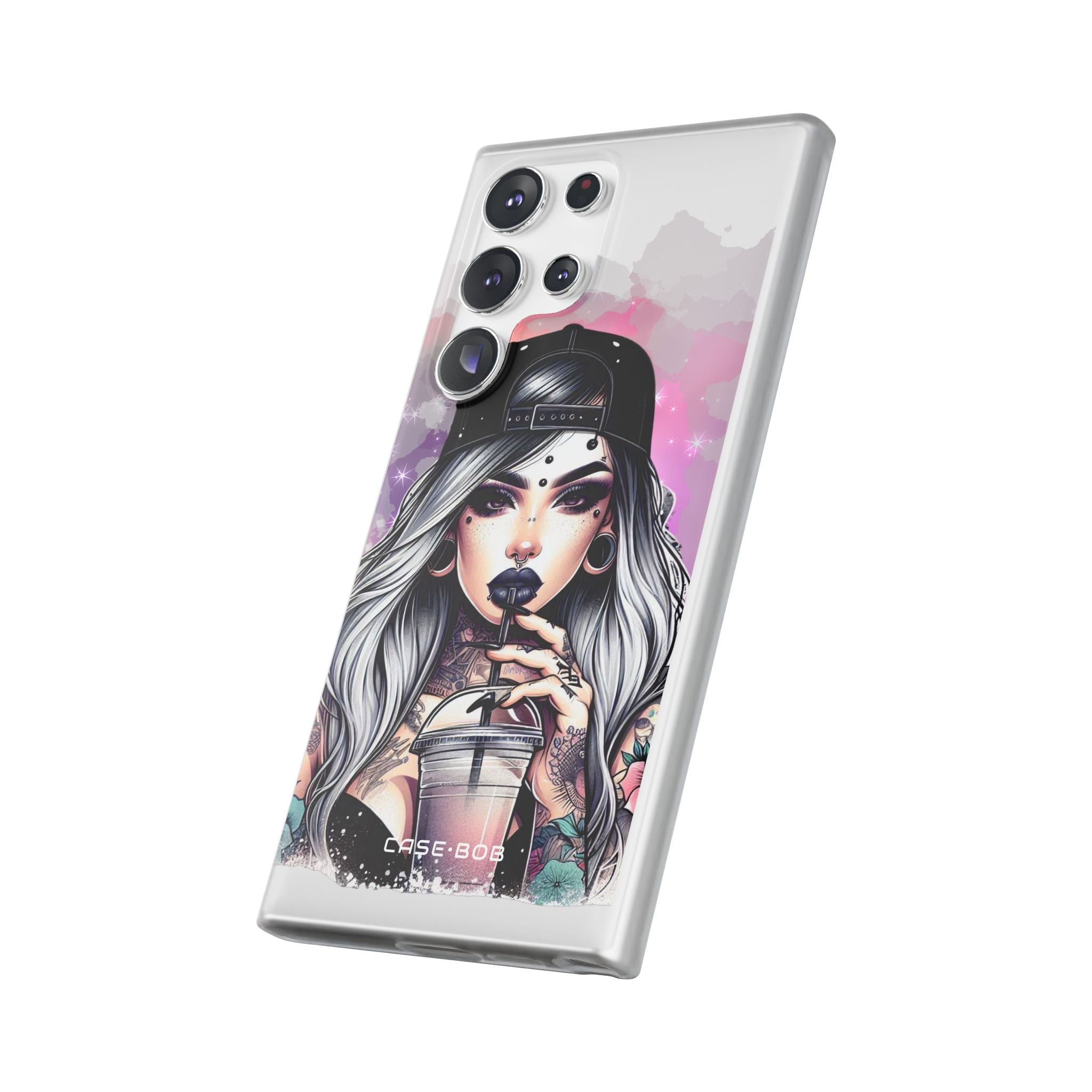 Silver Sip Nebula Samsung S23 Ultra Case - Soft