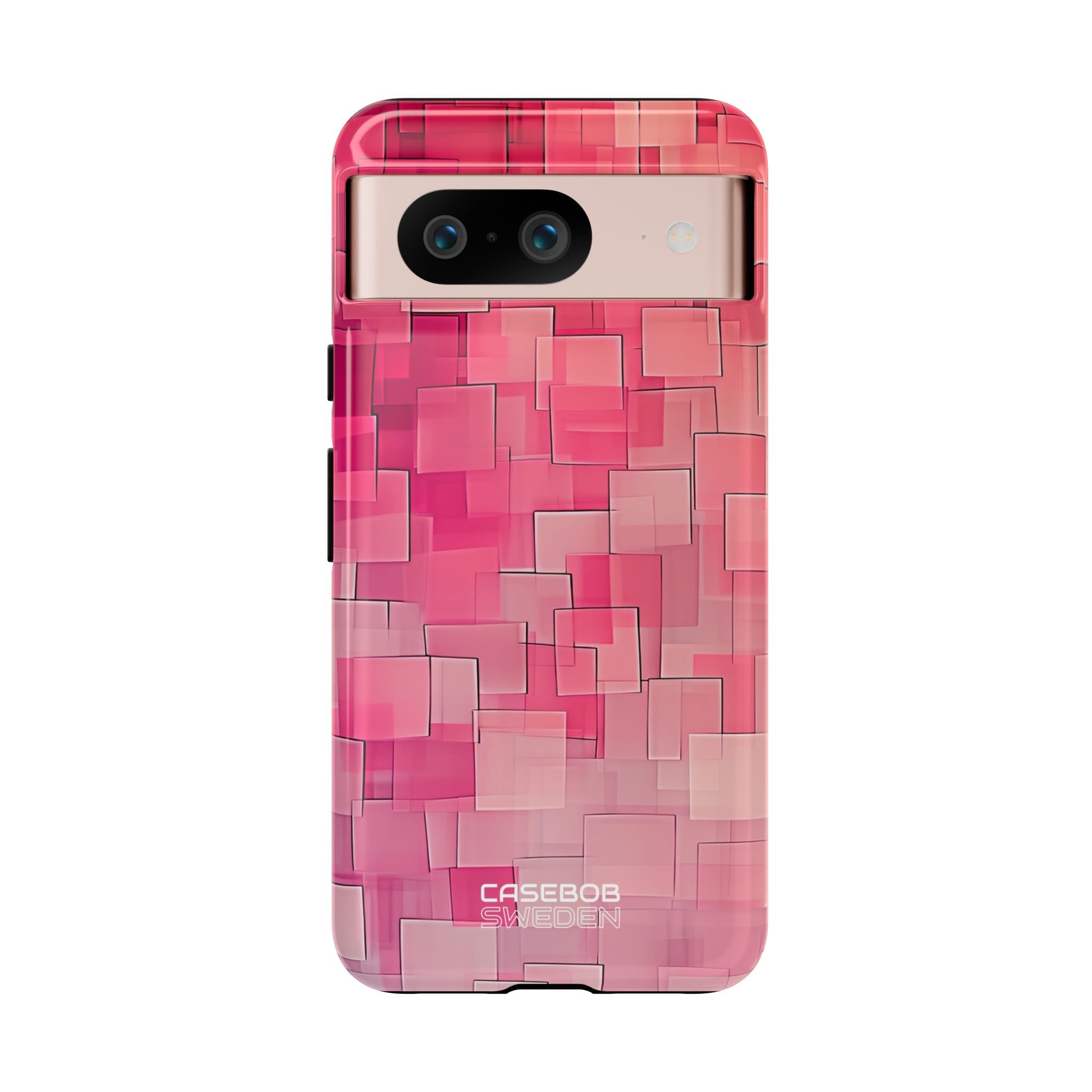Gelaagde roze geometrie Google Pixel 8 - Tough