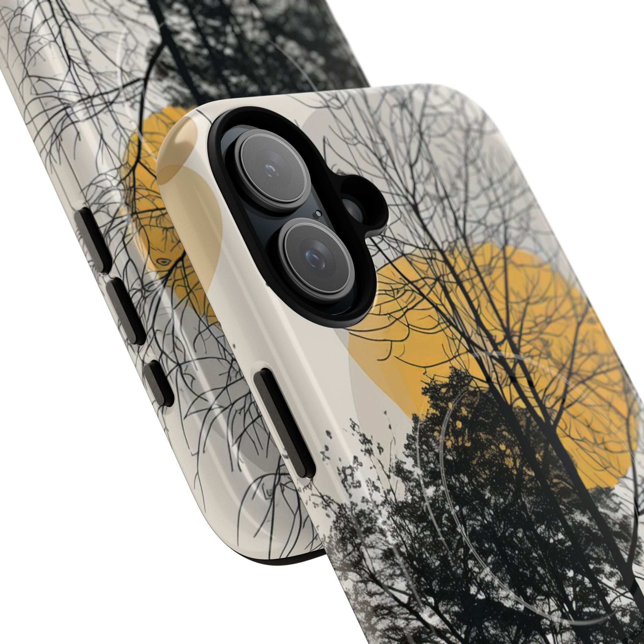 Silhouette della Foresta Dorata iPhone 16 - Tough+