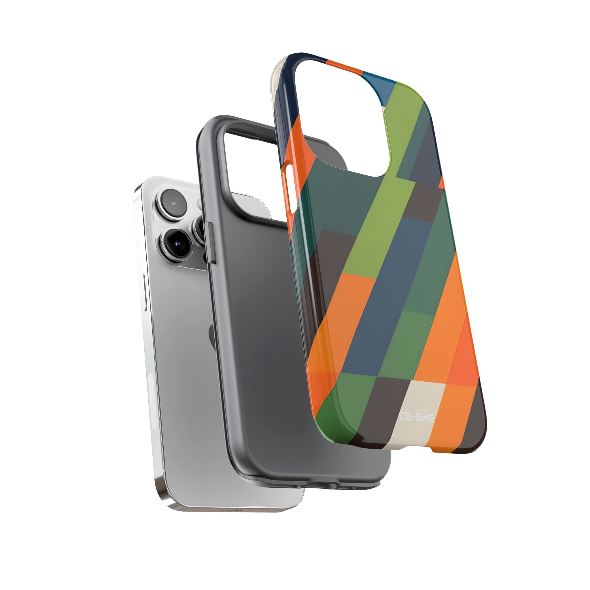 Geometric Color Intersection - iPhone Case