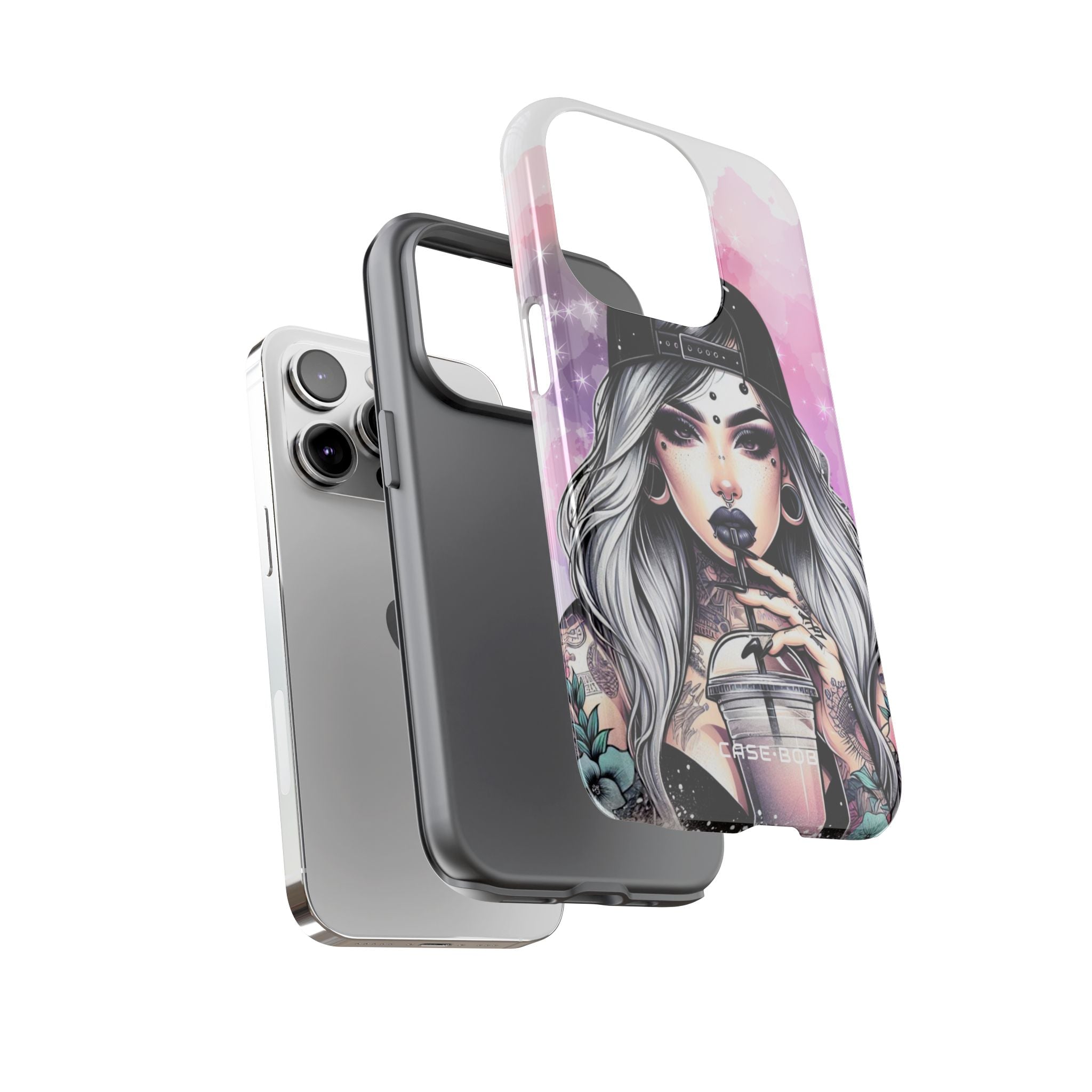 Silver Sip Nebula iPhone 14 Pro Case - Tough