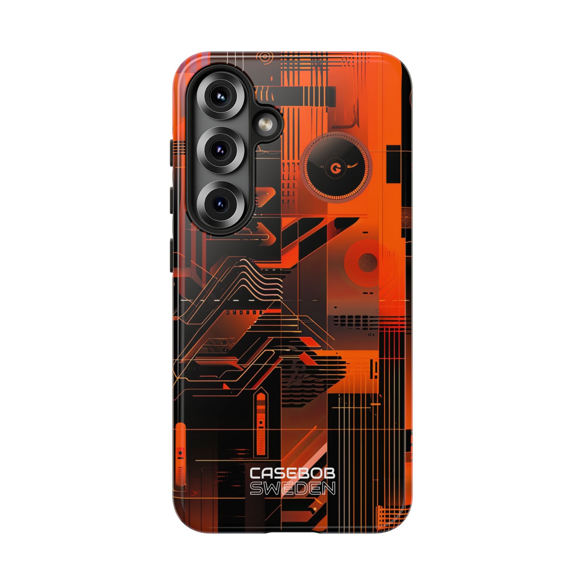 Orange Circuit Dreams Samsung S25 - Tough