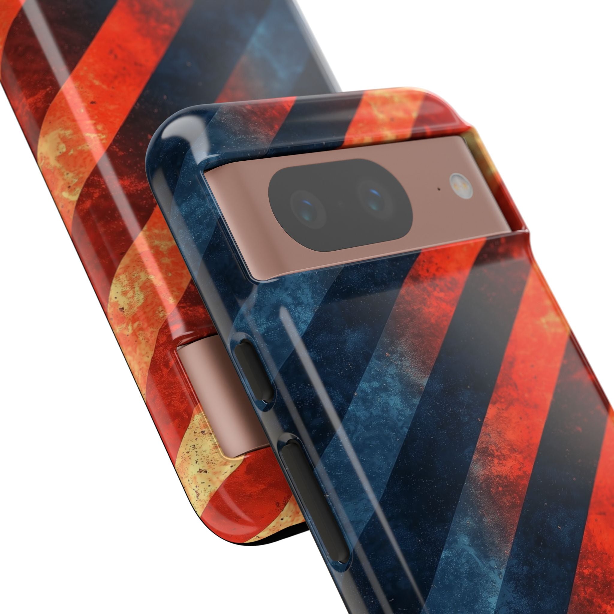 Diagonal Stripes Blaze Google Pixel 8 Case - Tough