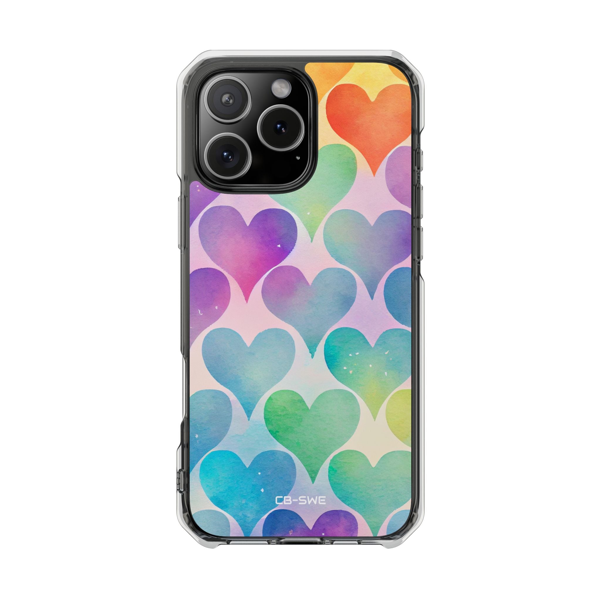 Watercolor Heart Symphony iPhone Case - Impact
