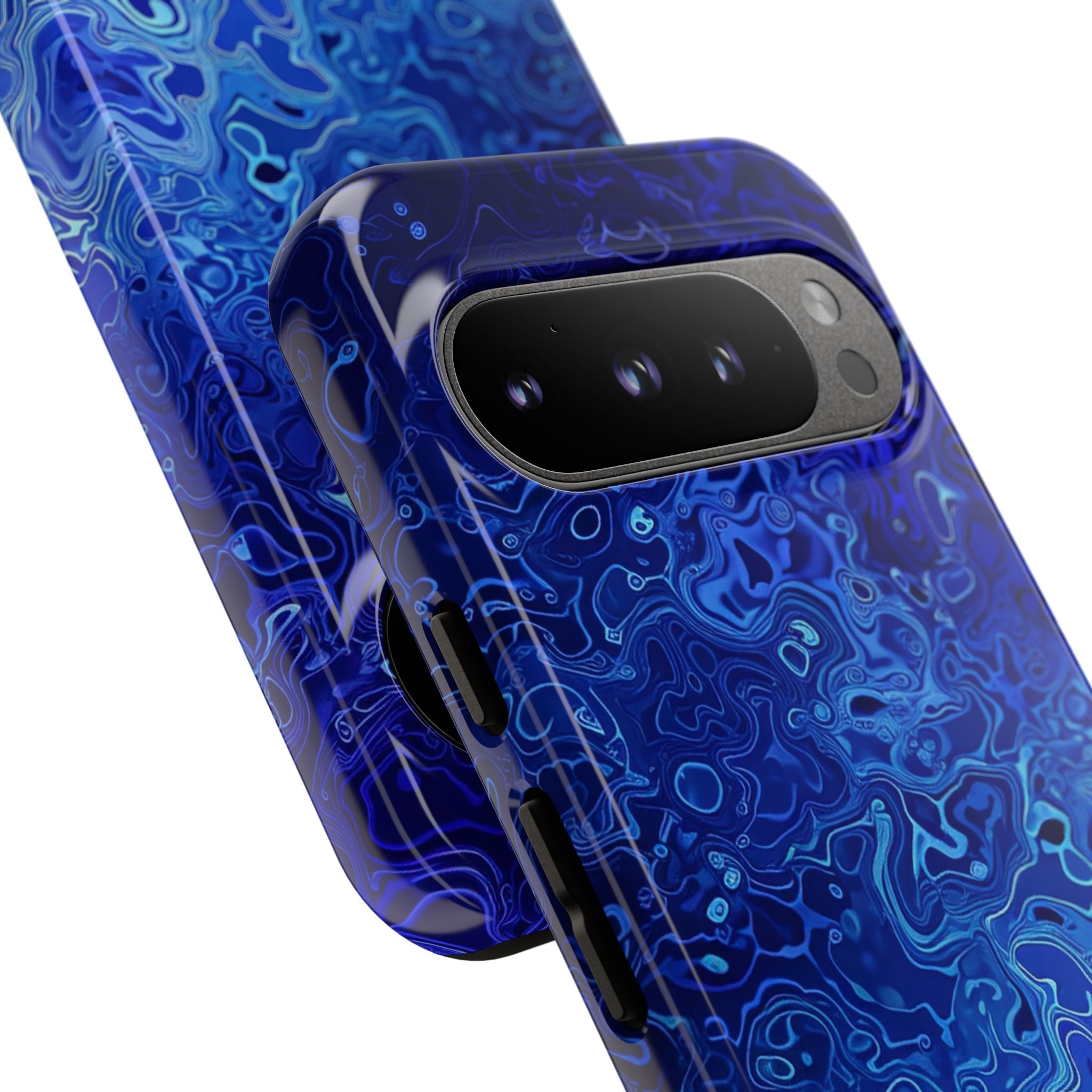 Swirling Blue Currents Google Pixel 9 - Tough