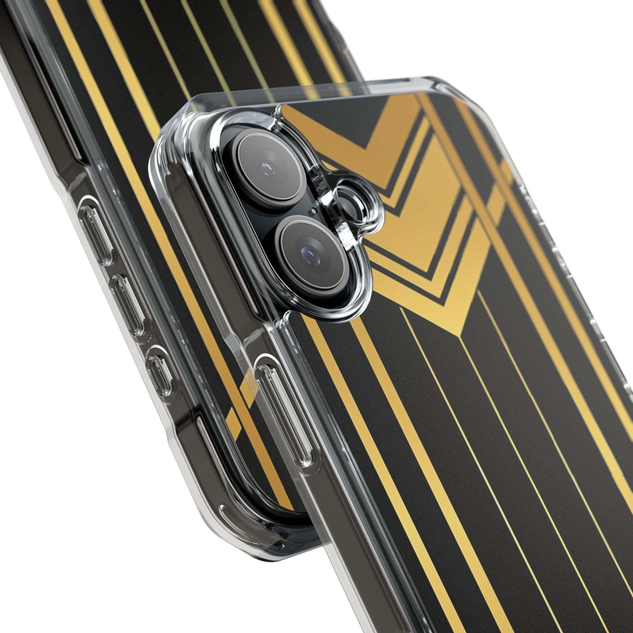 Golden Geometric Symphony iPhone 16 - Impact Clear+