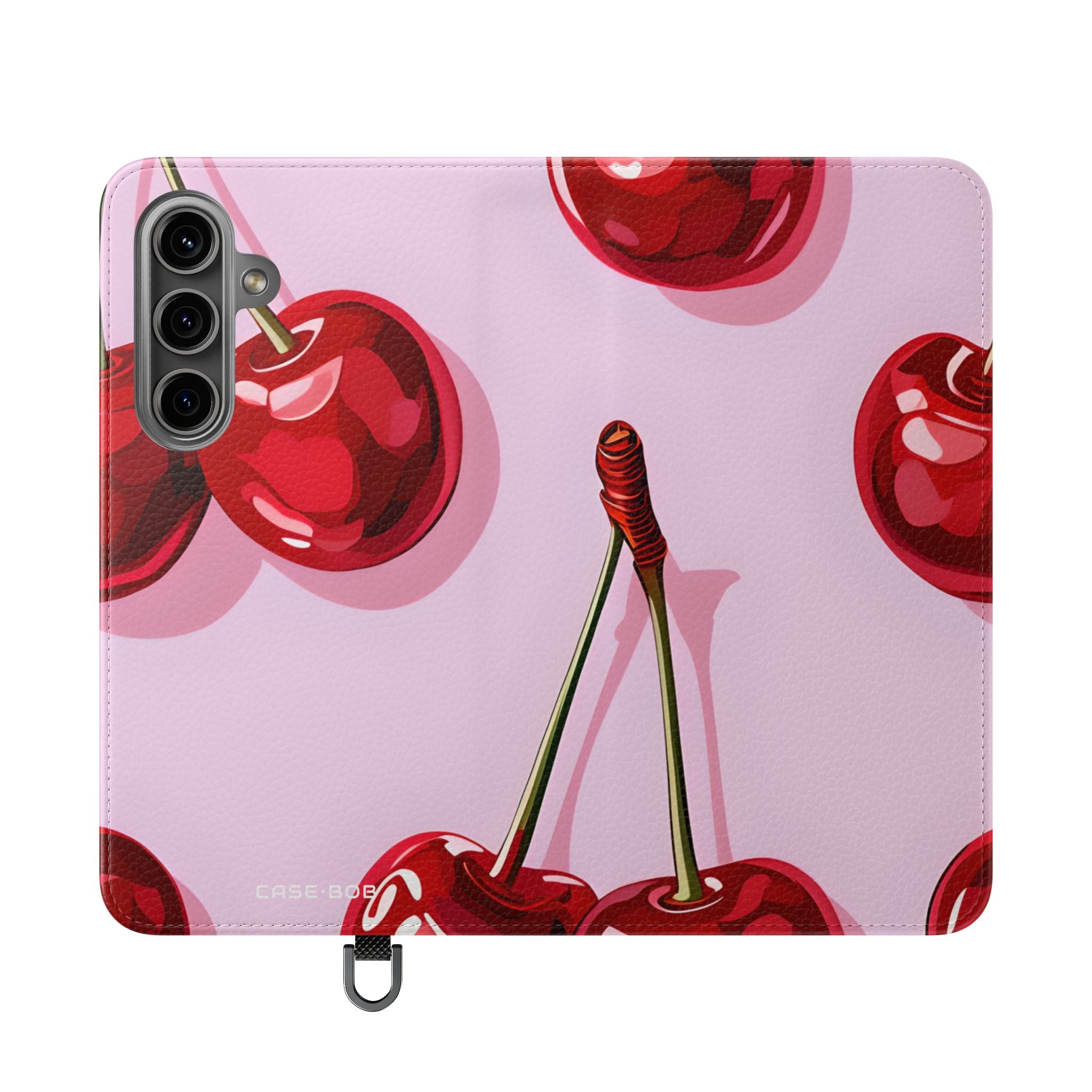 Glossy Cherry Glow - Samsung S24 Case - Wallet