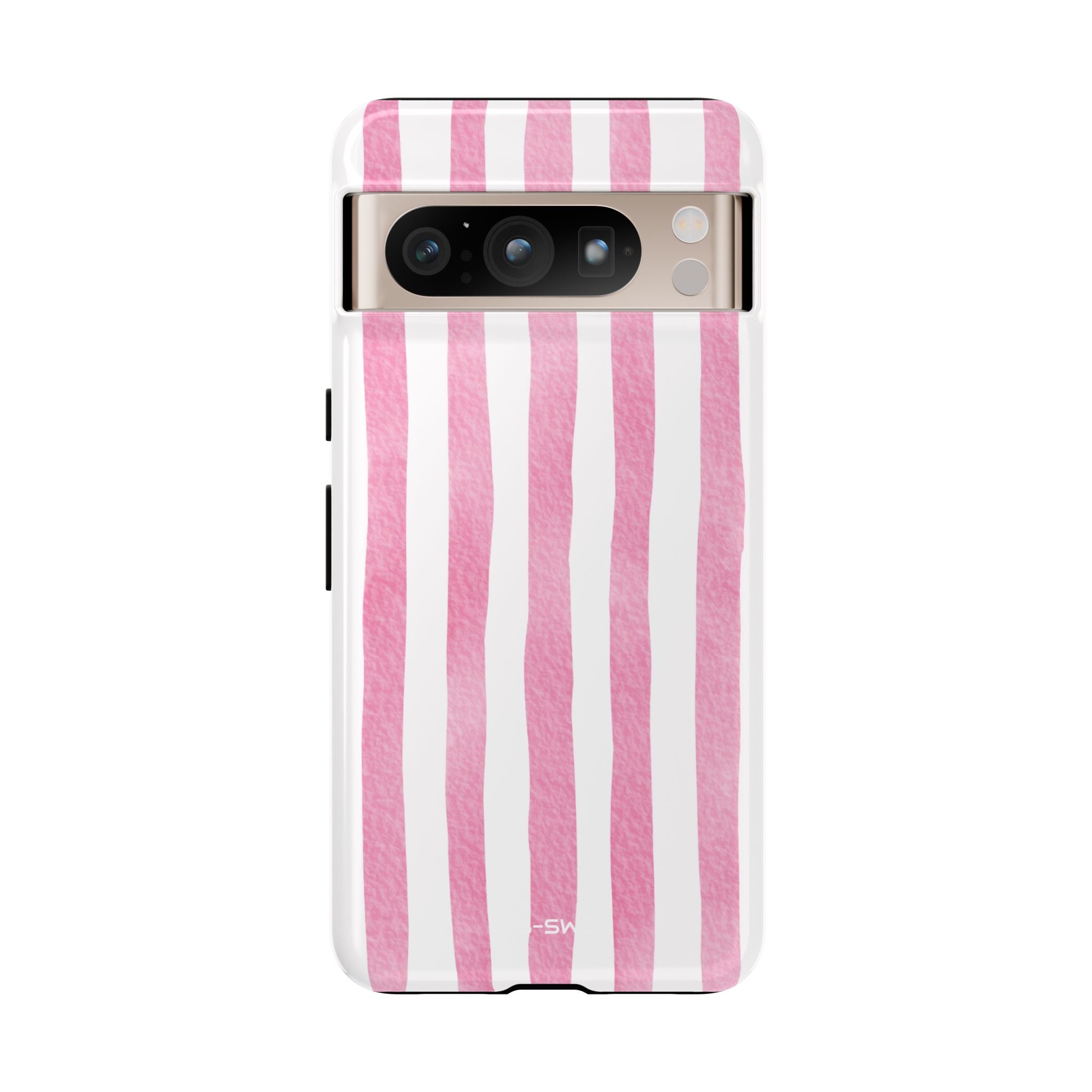 Pink Watercolor Stripes - Google Pixel Case
