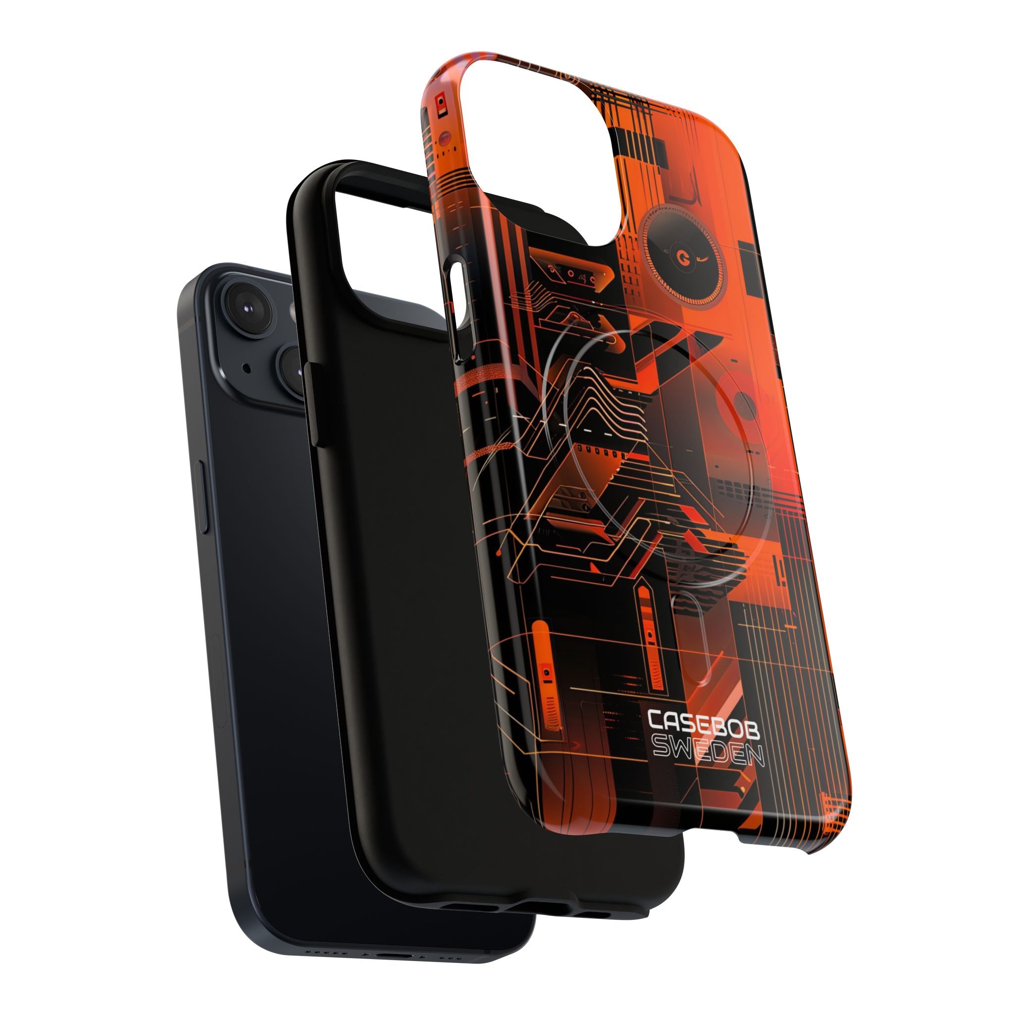 Orange Circuit Dreams iPhone 14 - Tough+