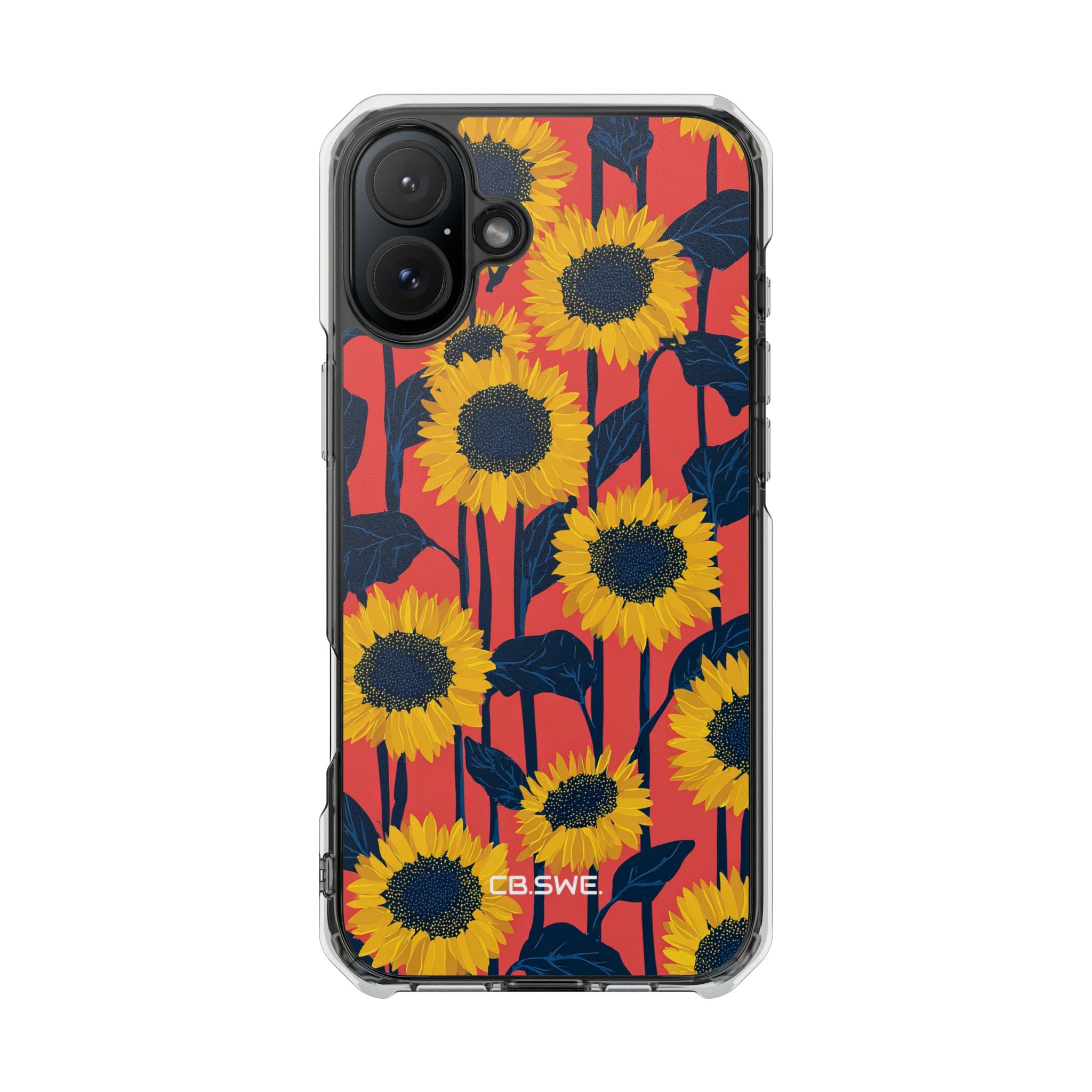Sunflower Joy Coral iPhone 16 - Impact Clear+