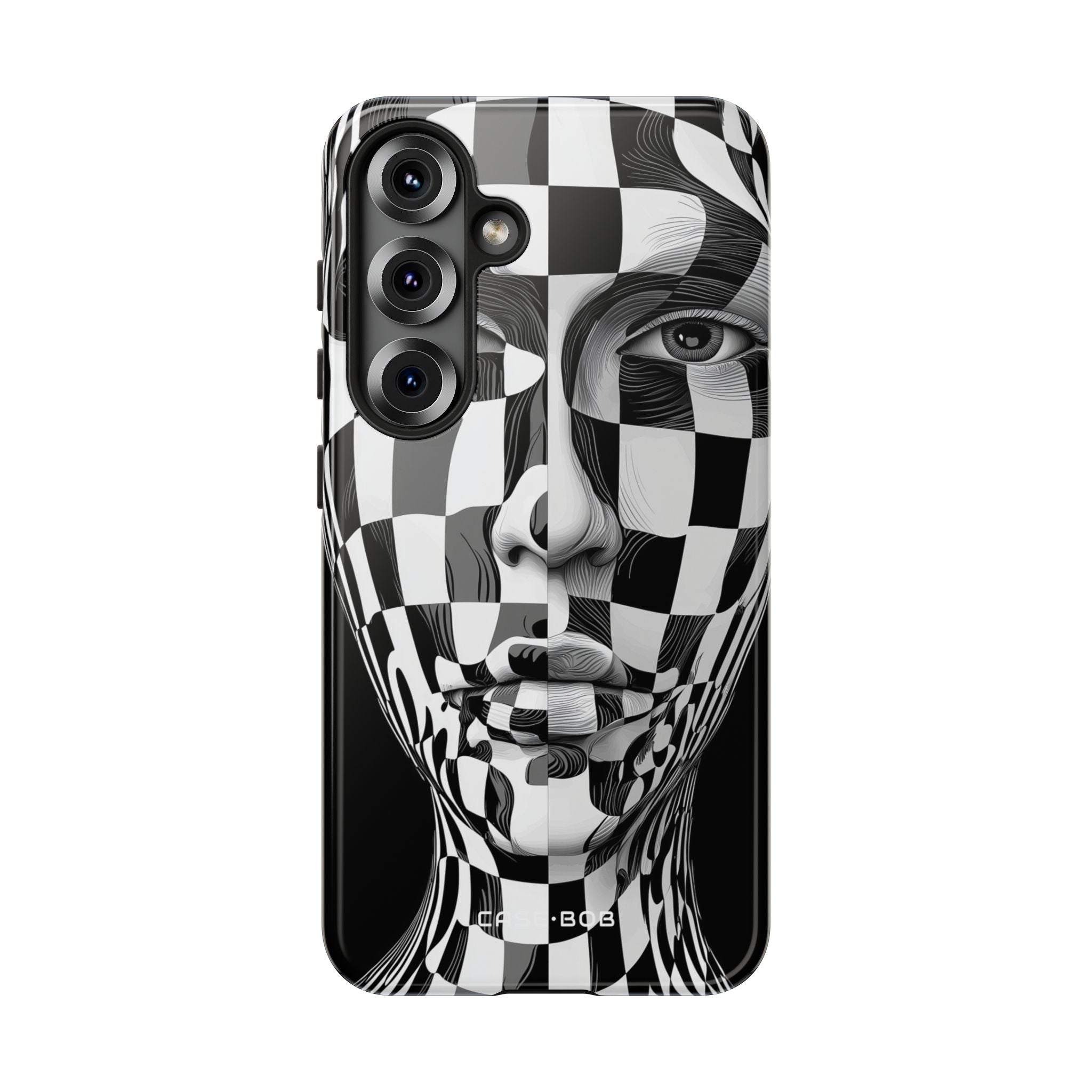 Checkered Face Samsung S25 Case - Tough
