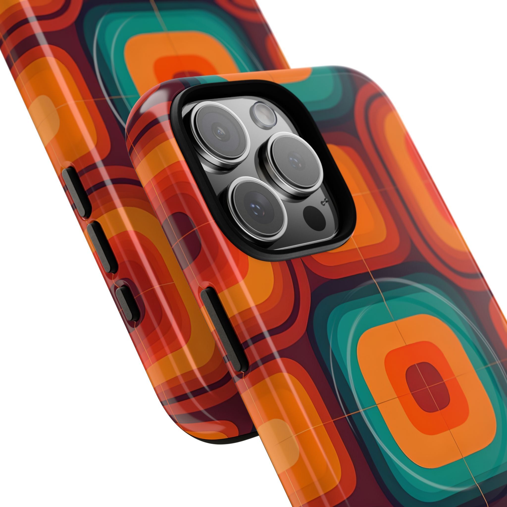 Retro 1970s Squares iPhone 16 - Tough+
