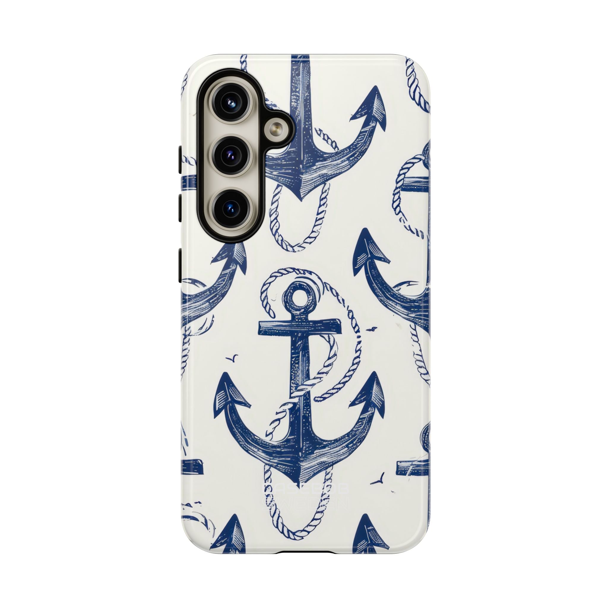 Arazzo con ancora blu navy Samsung S24 - Tough