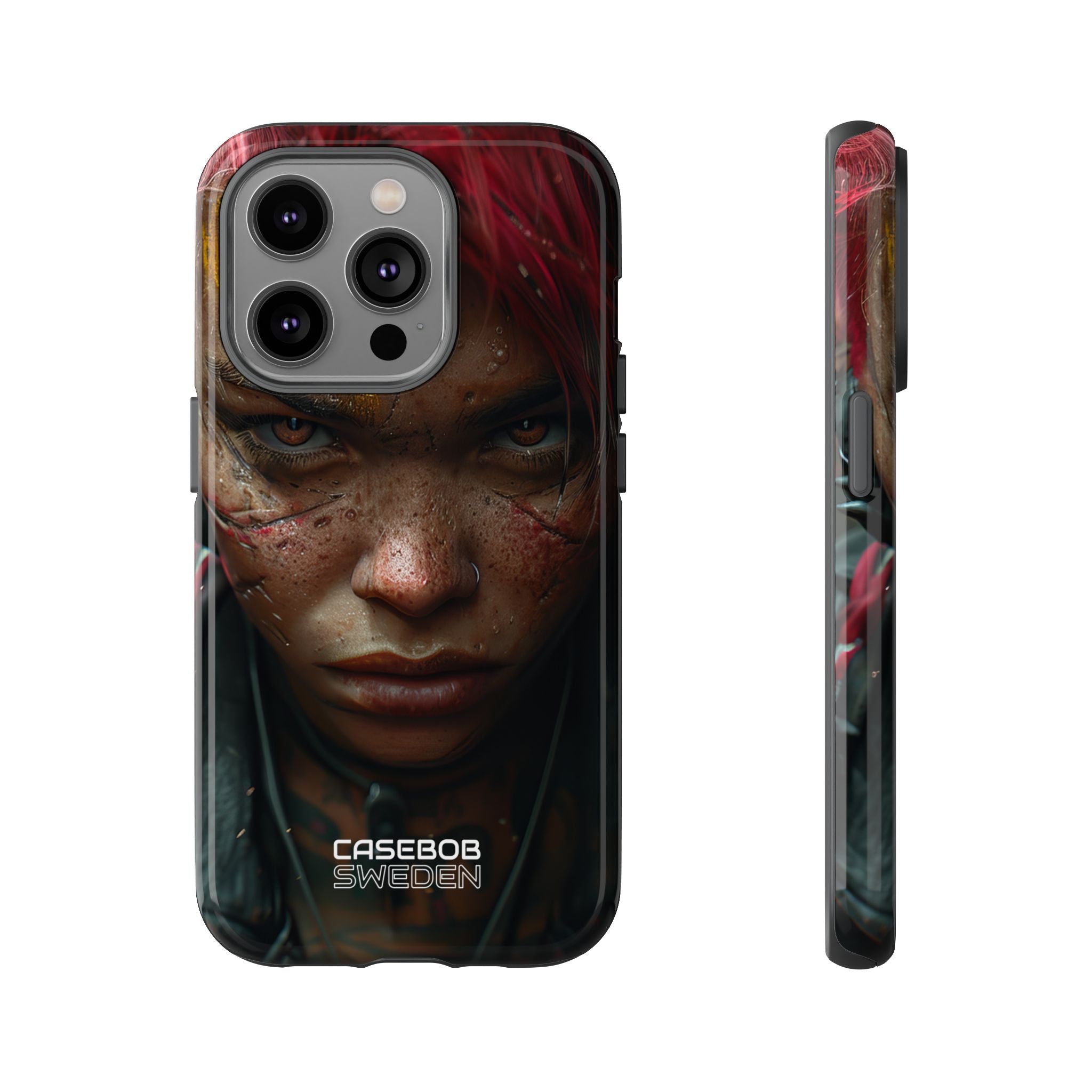 Cyberpunk Rebel Portrait iPhone 14 - Tough