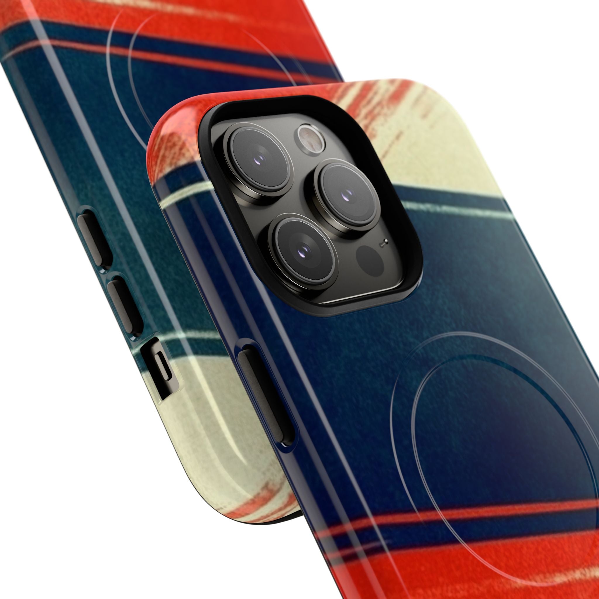 Blue Diagonal Motion iPhone 14 Pro Max Case - Tough+