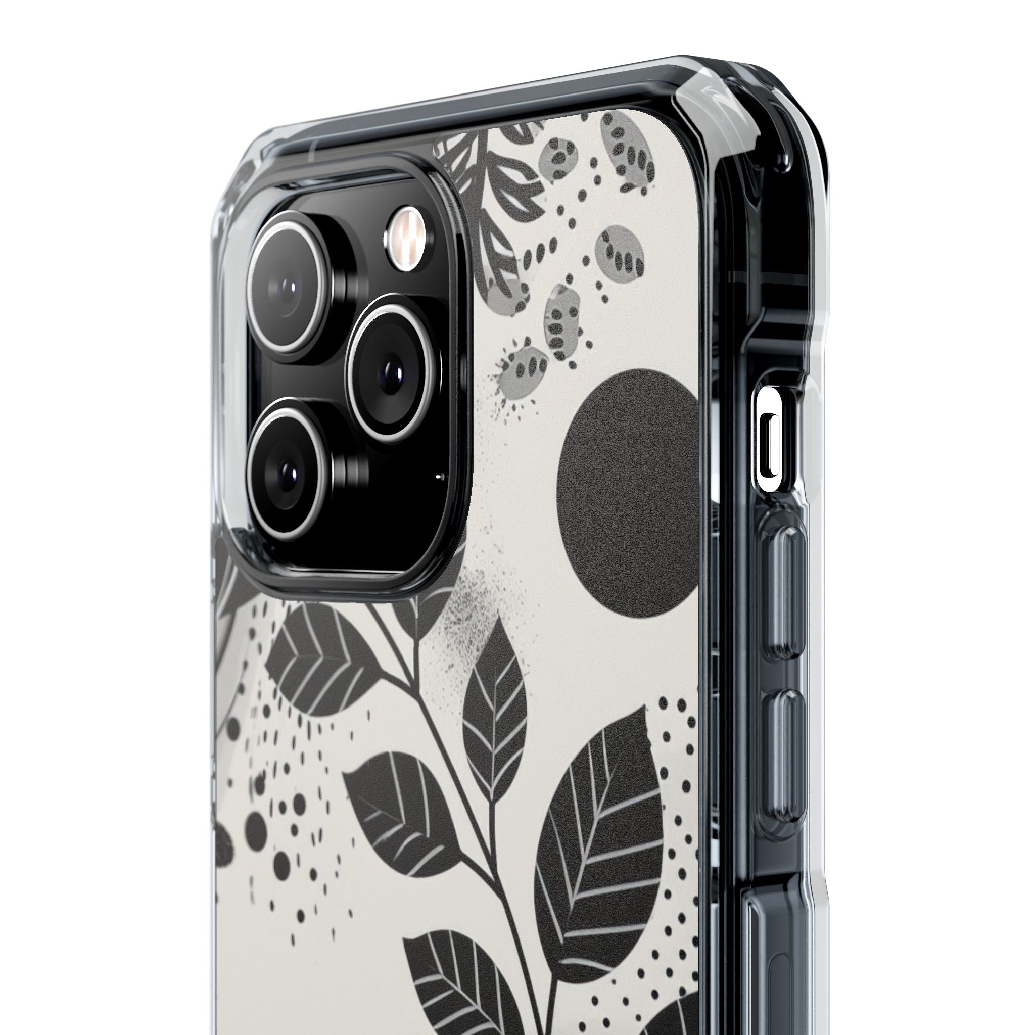 Monochrome Leaf Rhythm iPhone 14 - Impact Clear+