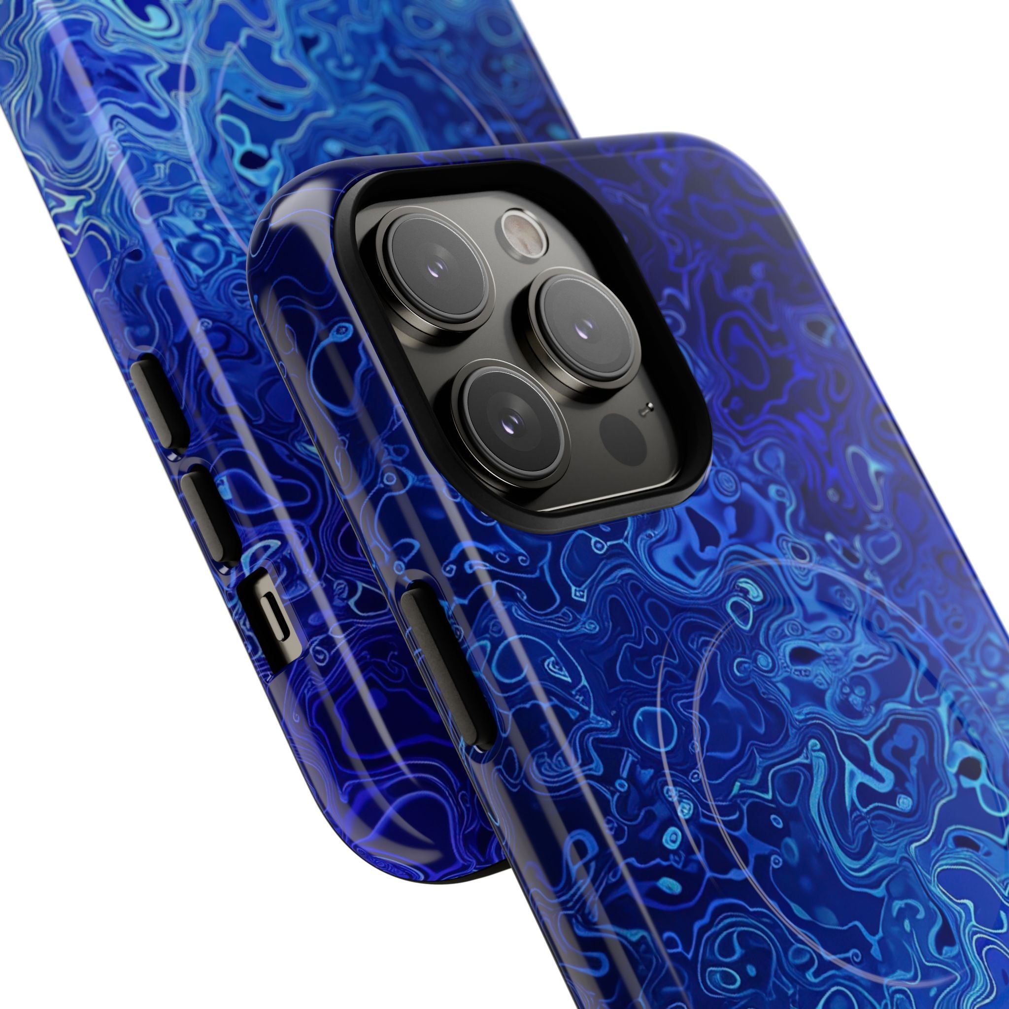 Swirling Blue Currents iPhone 14 - Tough+