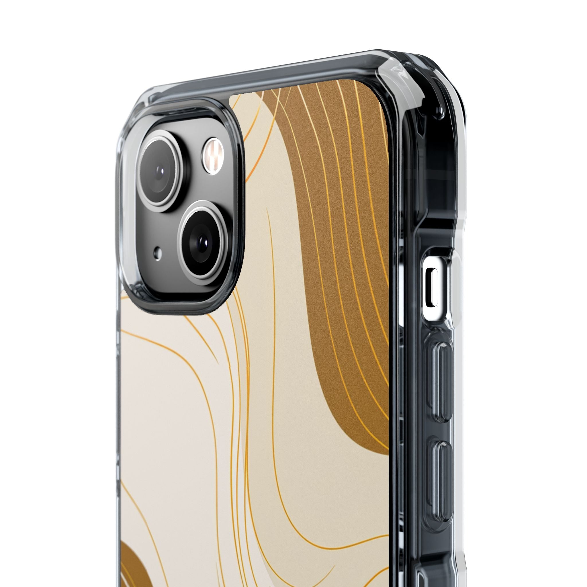 Golden Flow Lines iPhone 14 - Impact Clear+