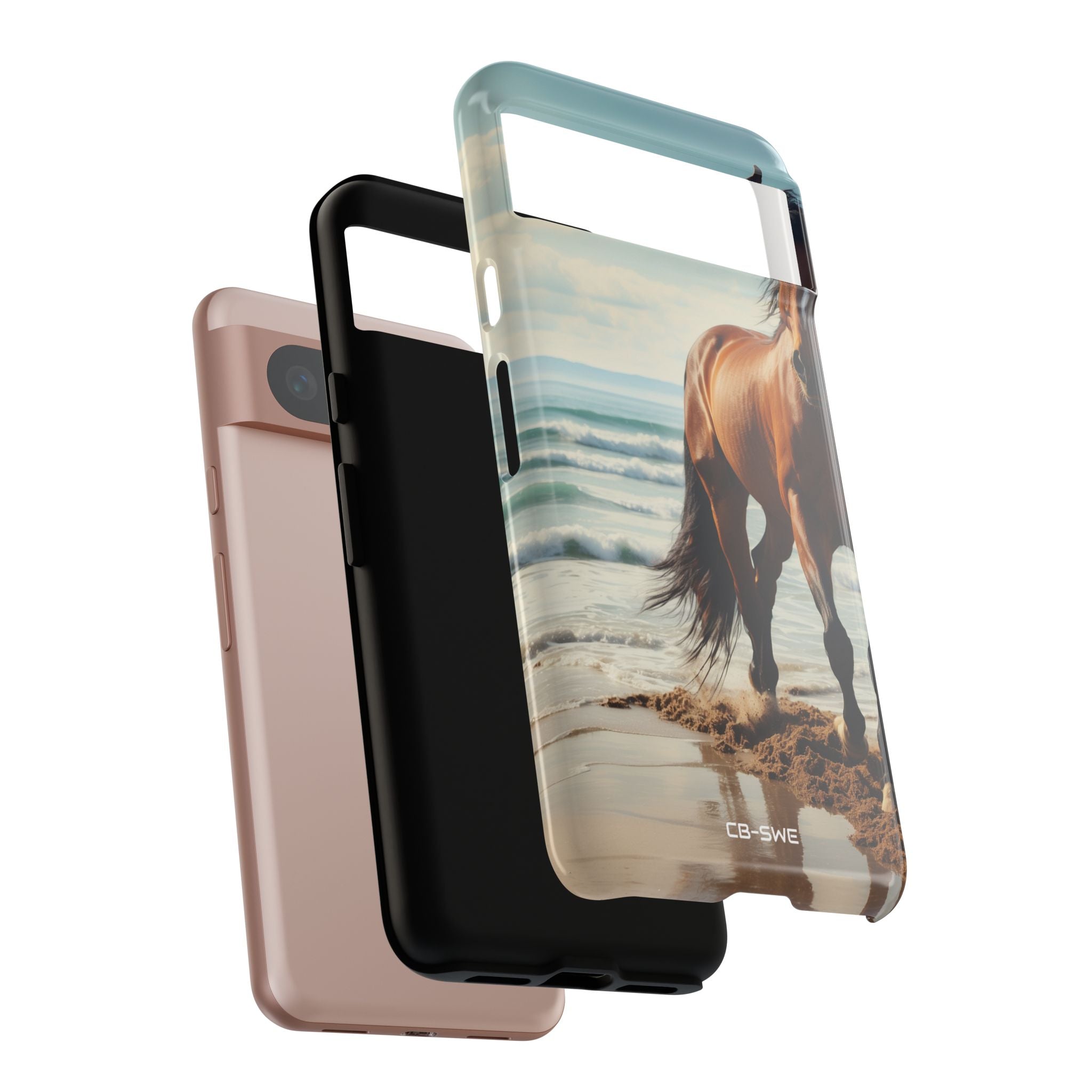Horse Gallops Shoreline - Google Pixel Case
