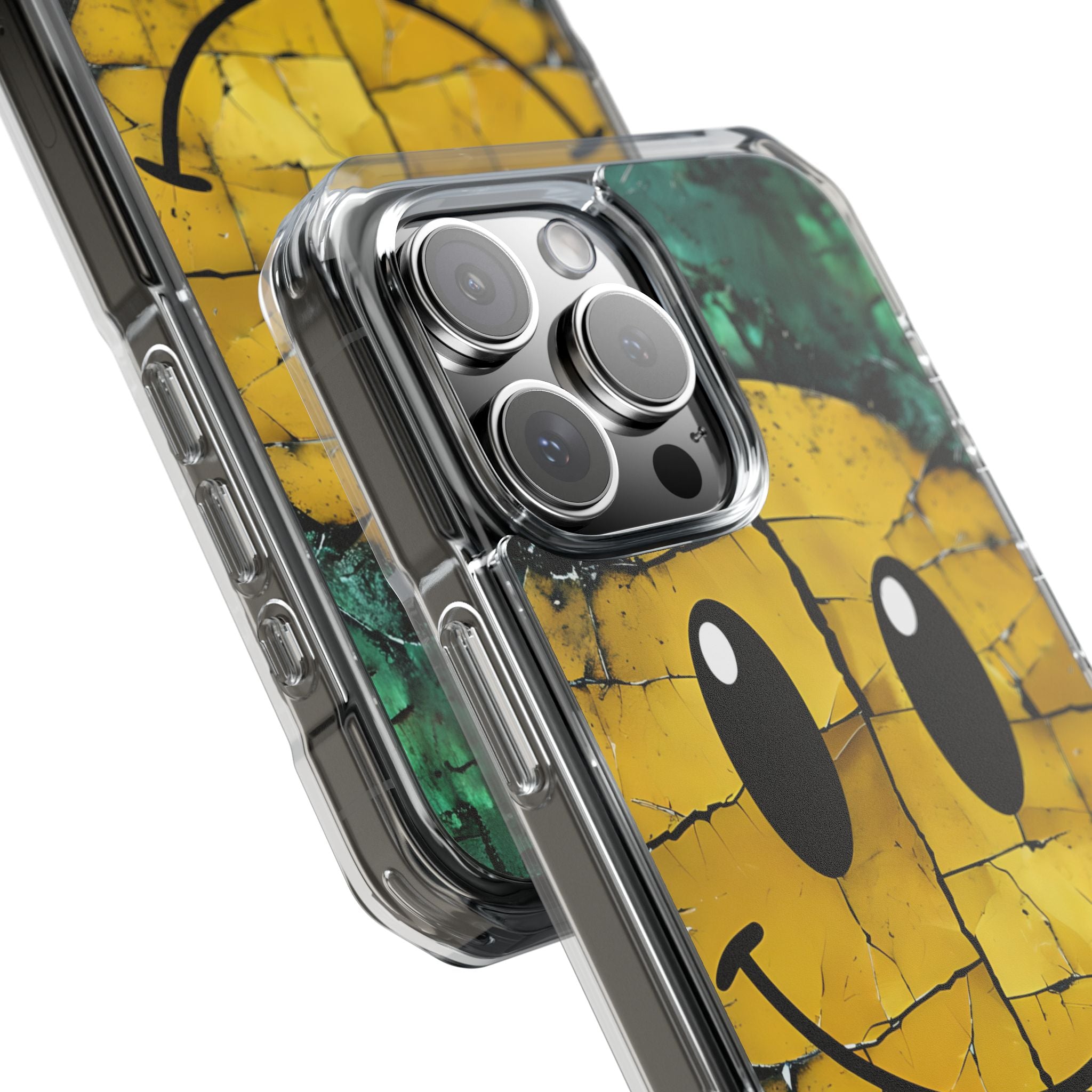 Cracked Smiley iPhone 16 Pro Max Case - Impact