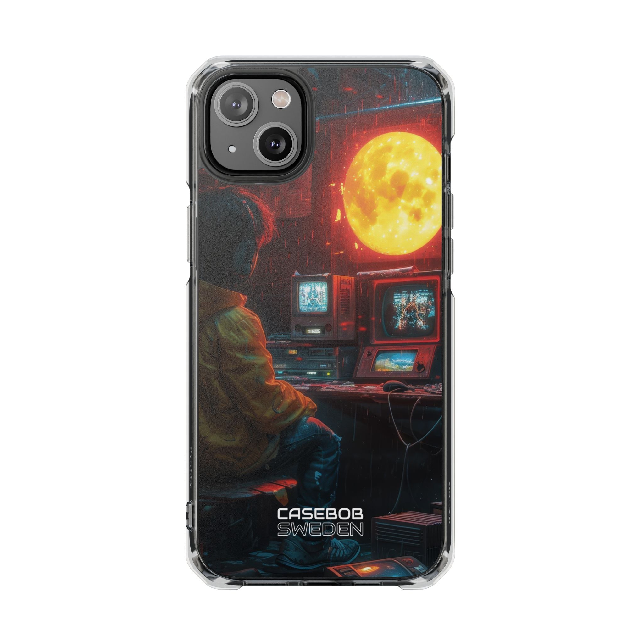 Cyberpunk Rain Room iPhone 14 - Impact Clear+