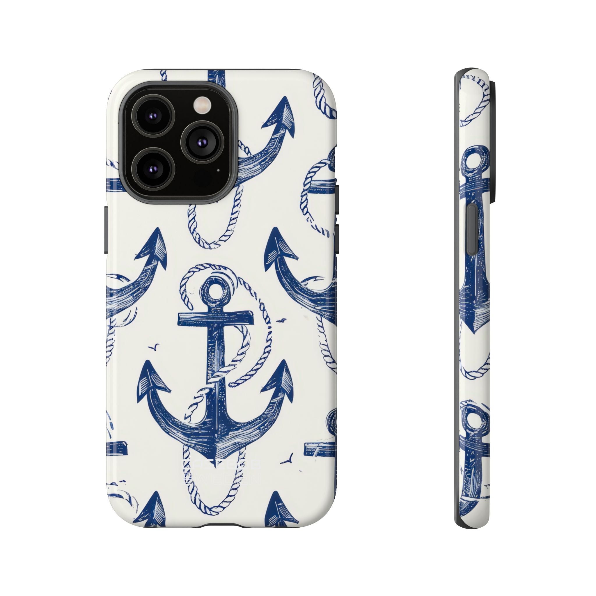 Arazzo con ancora blu navy iPhone 14 - Tough
