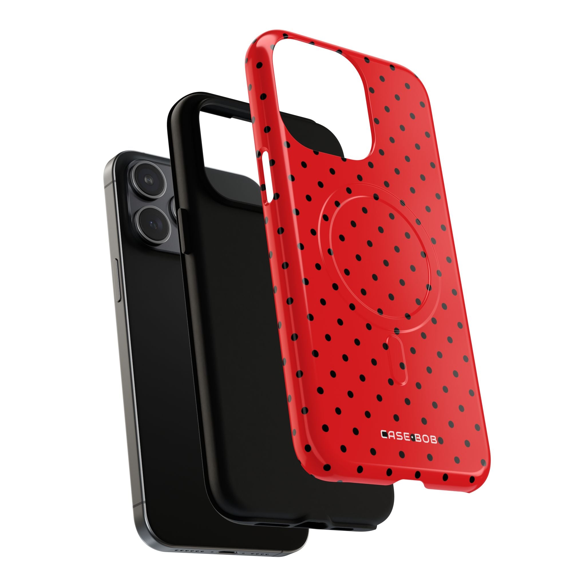 Crimson Dot Matrix iPhone 15 Pro Max Case - Tough+