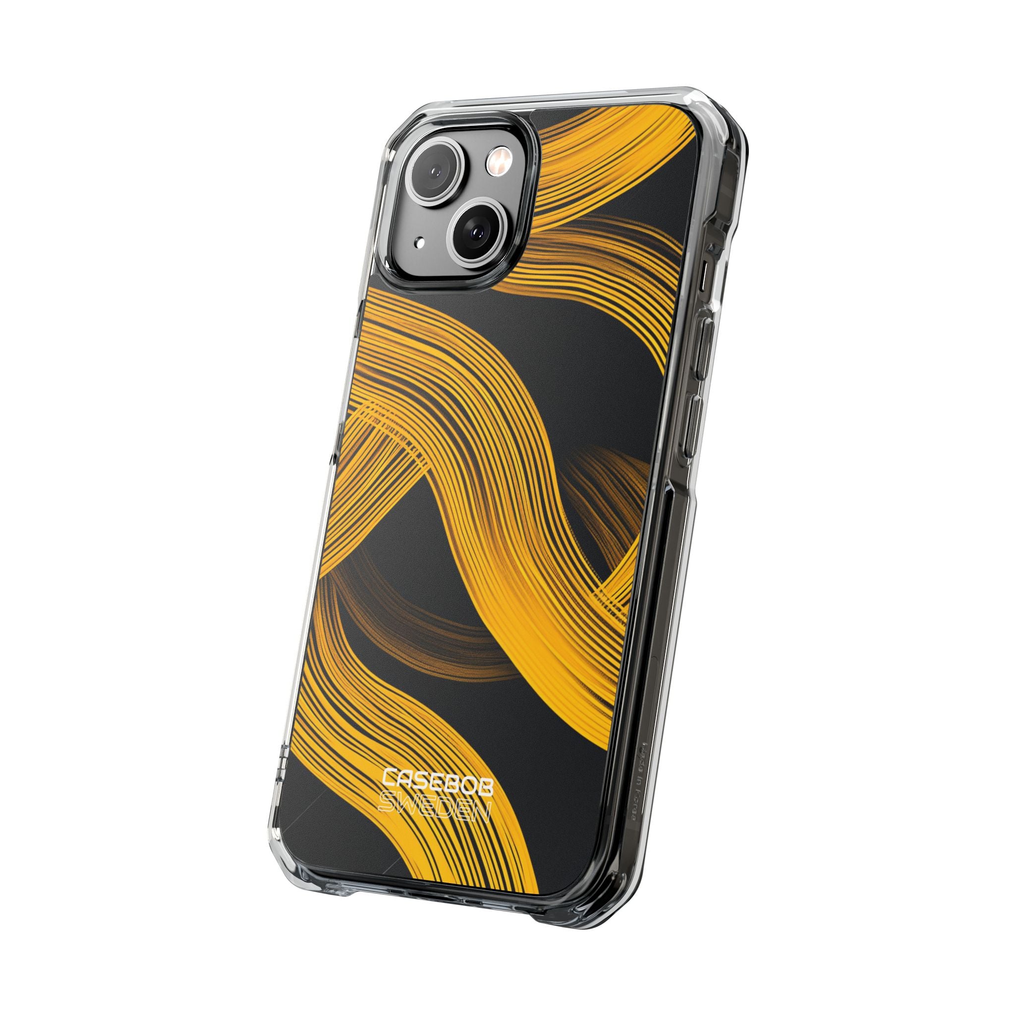 Yellow Flow Lines iPhone 14 - Impact Clear+