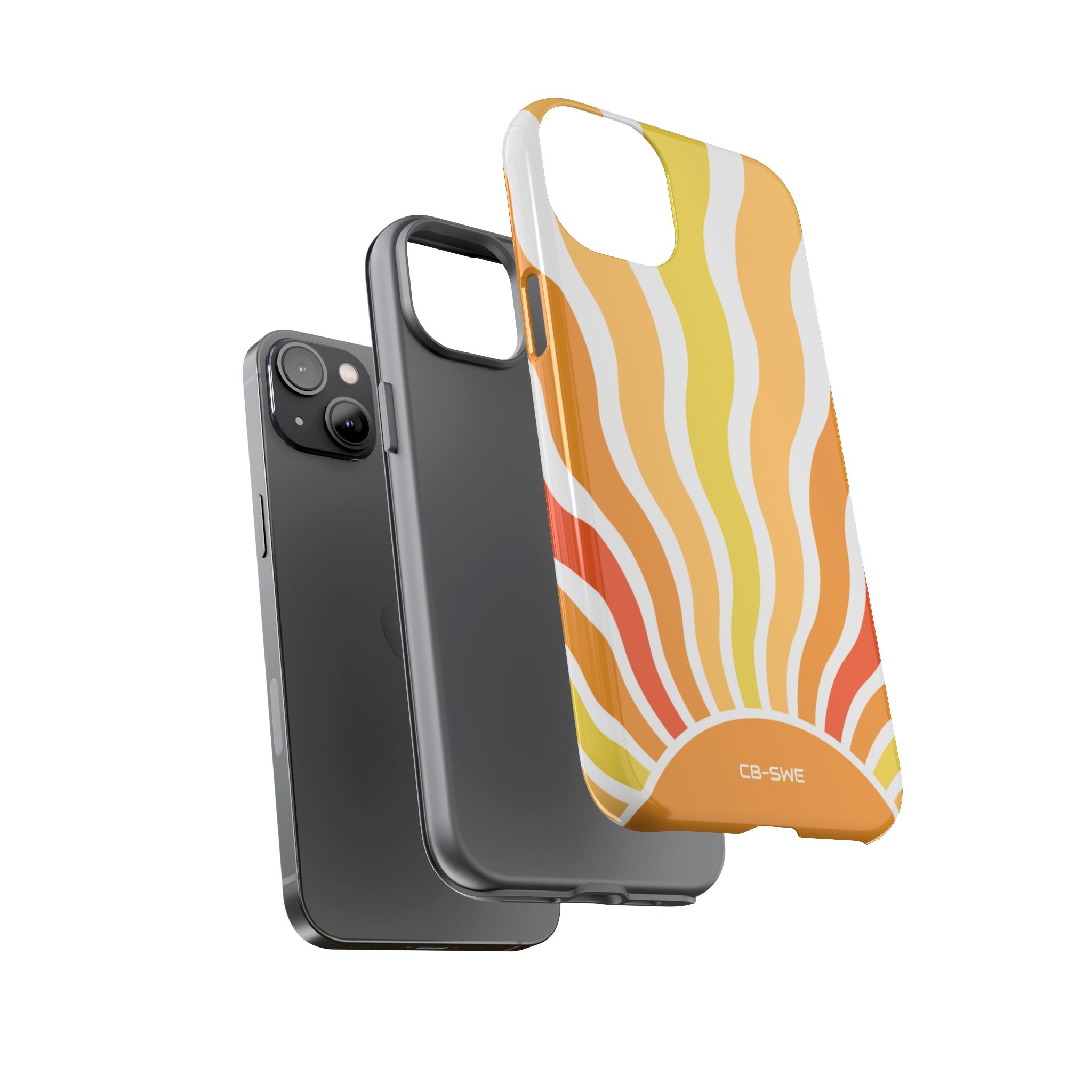 Retro Sunshine Waves - iPhone Case