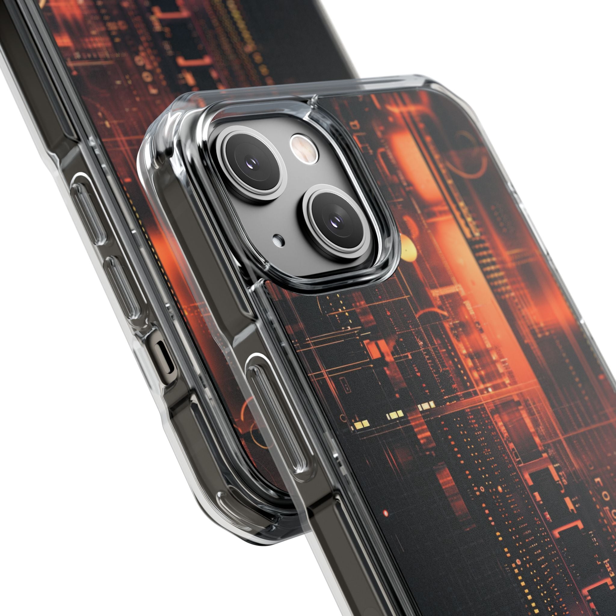 Neon Circuit Dreams iPhone 14 - Impact Clear+